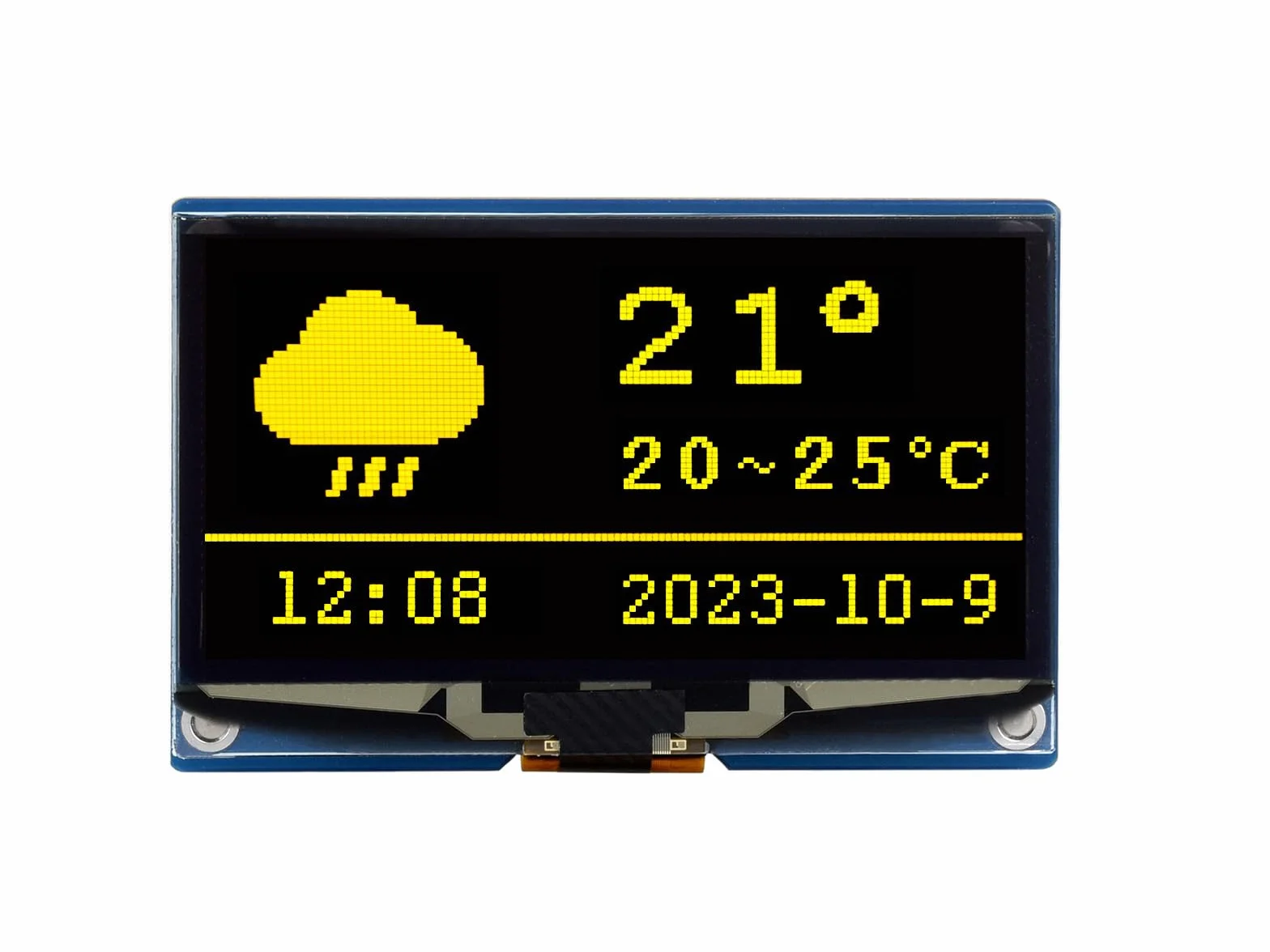 Waveshare 2.42inch OLED Display Module 128×64 Resolution SPI / I2C Communication Yellow Color Version Compatible with Raspberry Pi Jetson Nano