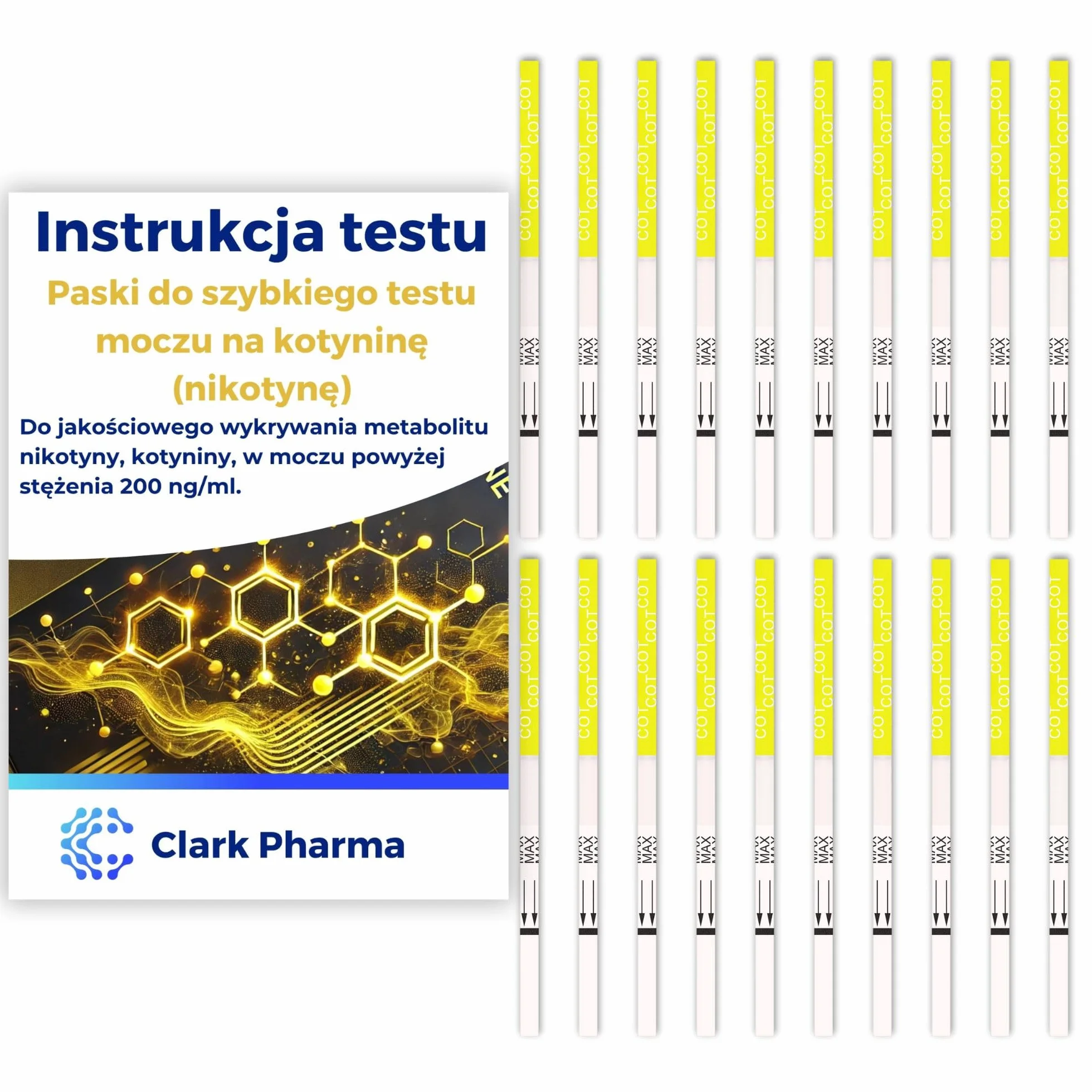 20 x Zestaw Testów na Vape | Test dla Palaczy | Zestaw Testów na Nikotynę | Test Moczu do Wykrywania Inhalacji Nikotyny (Kotyniny) | Zestaw Testów na Vaping