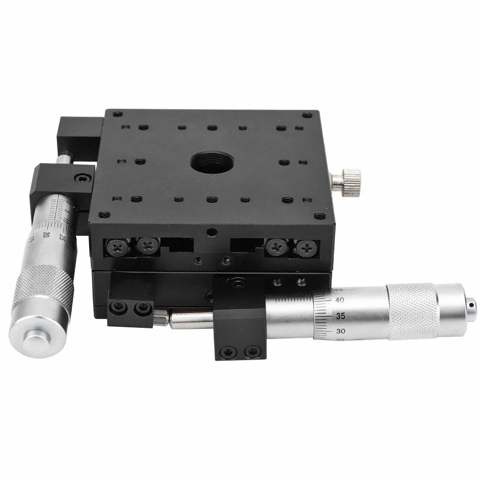 Ręczny etap liniowy 80 x 80 x 40 mm SEMY80-AS Mikrometryczna platforma do przycinania