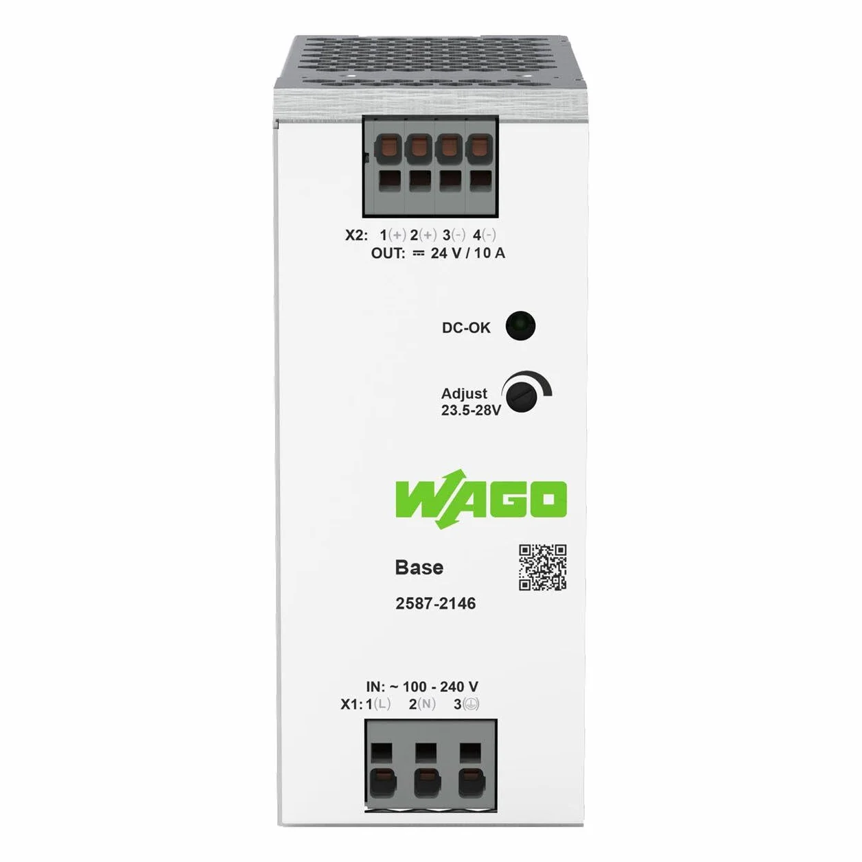 WAGO 2587-2146 zasilacz impulsowy 1-fazowy 24 VDC 10 A DC-OK LED