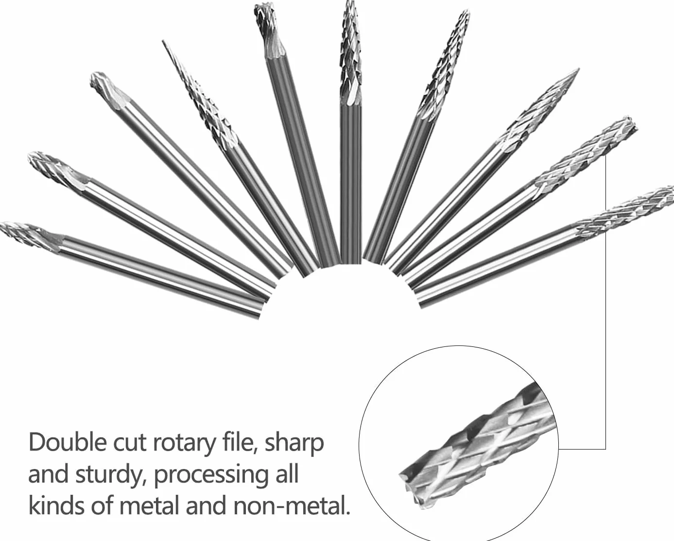 Frez obrotowy SPTA 20 szt., frez z węglika wolframu, stal obrotowa, diamentowe, narzędzie obrotowe z prętem 1/8 cala (3 mm), do samodzielnego wykonania stolarki, rzeźbienia, grawerowania, wiercenia w