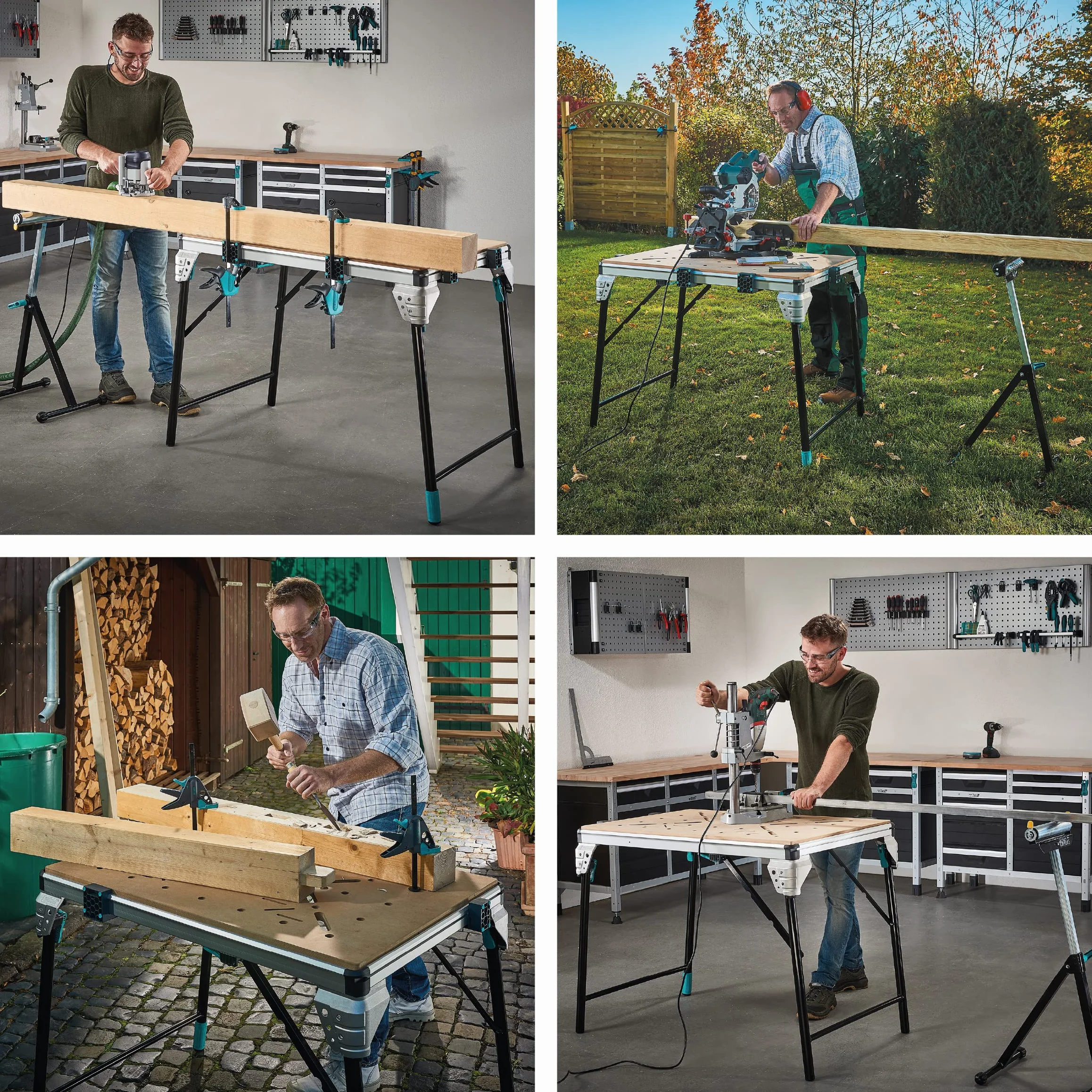 Wolfcraft Stół warsztatowy MASTER work 1600 Przenośny