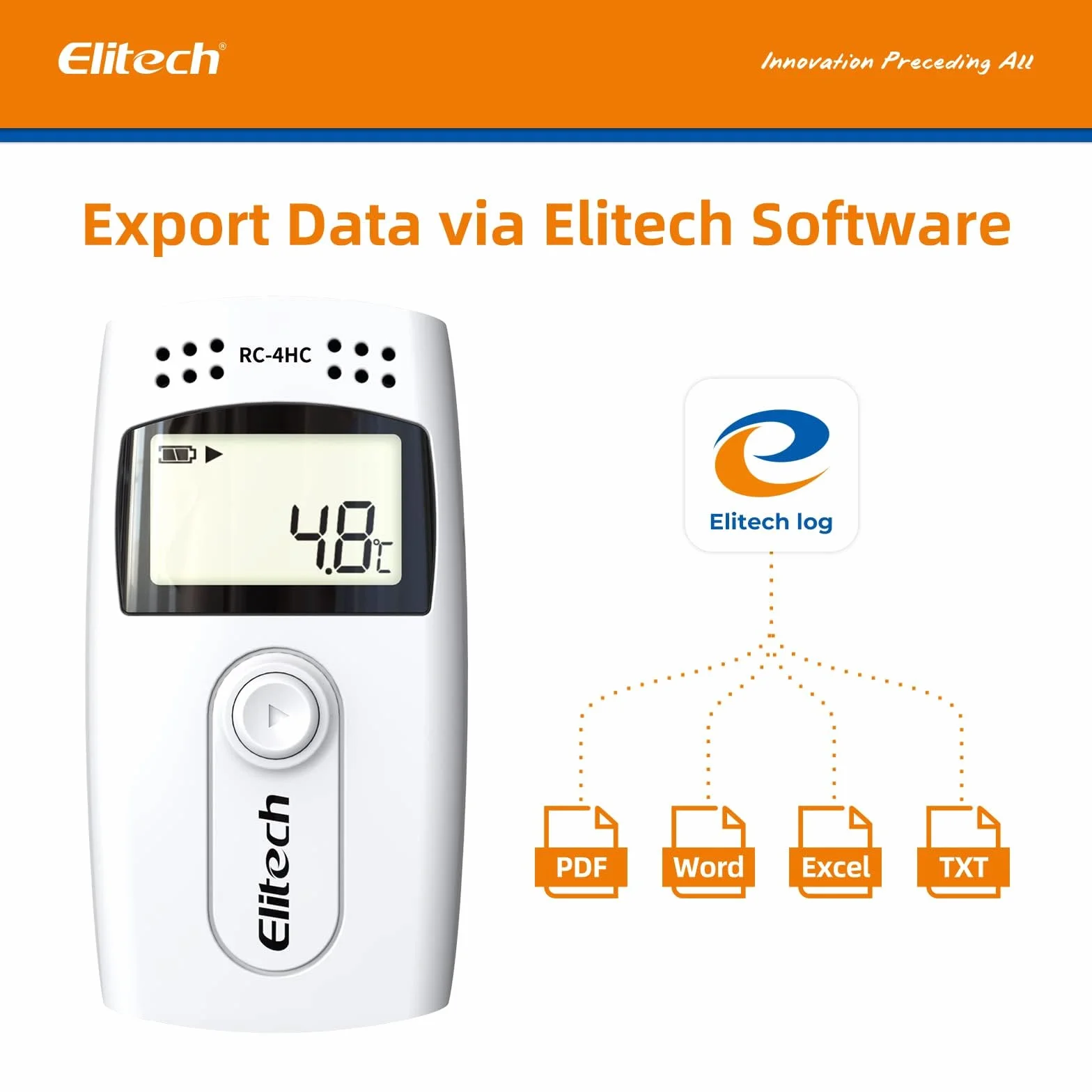 Elitech RC-4HC mini rejestrator danych z czujnikiem 16000 punktów 5 szt.