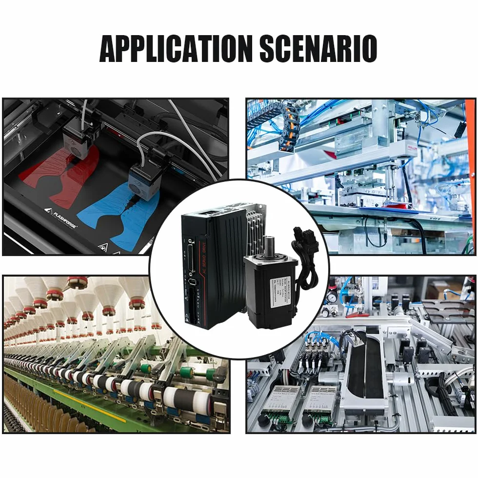 Silnik serwo 60CST-A1C01330 400W 1.27N.m 2.8A AC Servo Drive HTNC-C30S-L15A-RABN-B 220V RS485