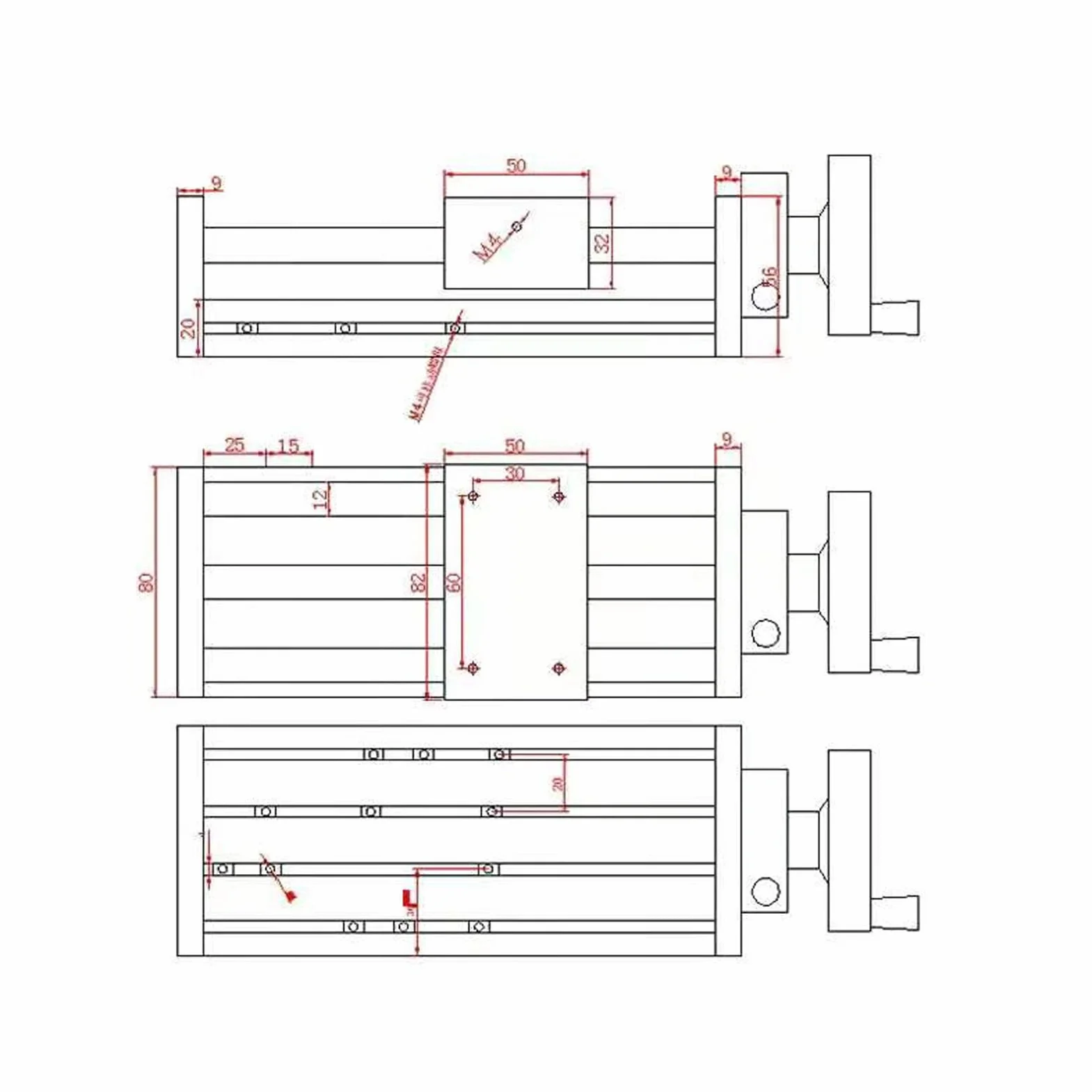 Prowadnica Liniowa 200 Mm, 2-osiowy Ręczny Silnik Stołu Przesuwnego, Prowadnice Liniowe do Drukarki 3D i Maszyny CNC(EBX1605)