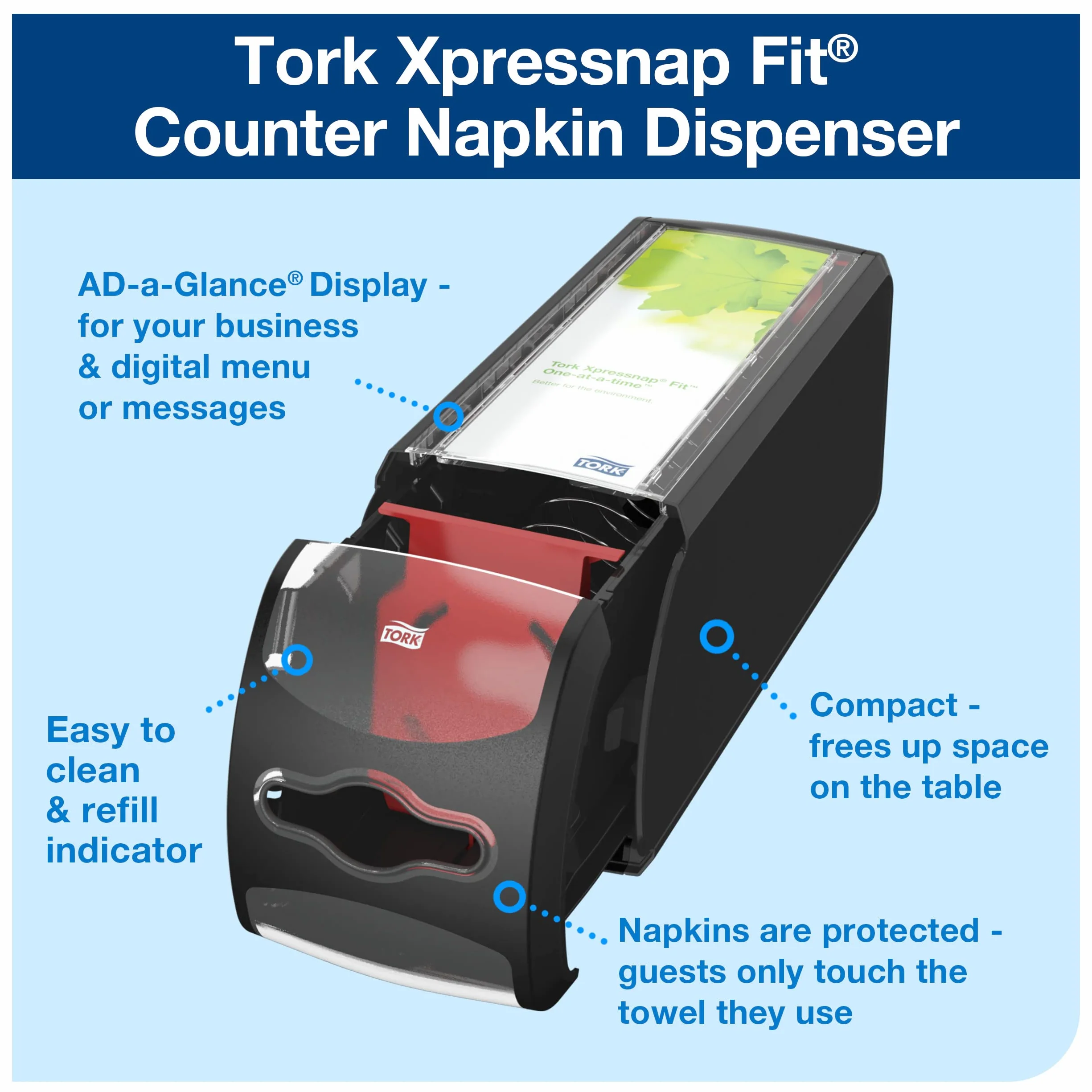 Tork Xpressnap Fit 272901 dozownik serwetki N14 czarny