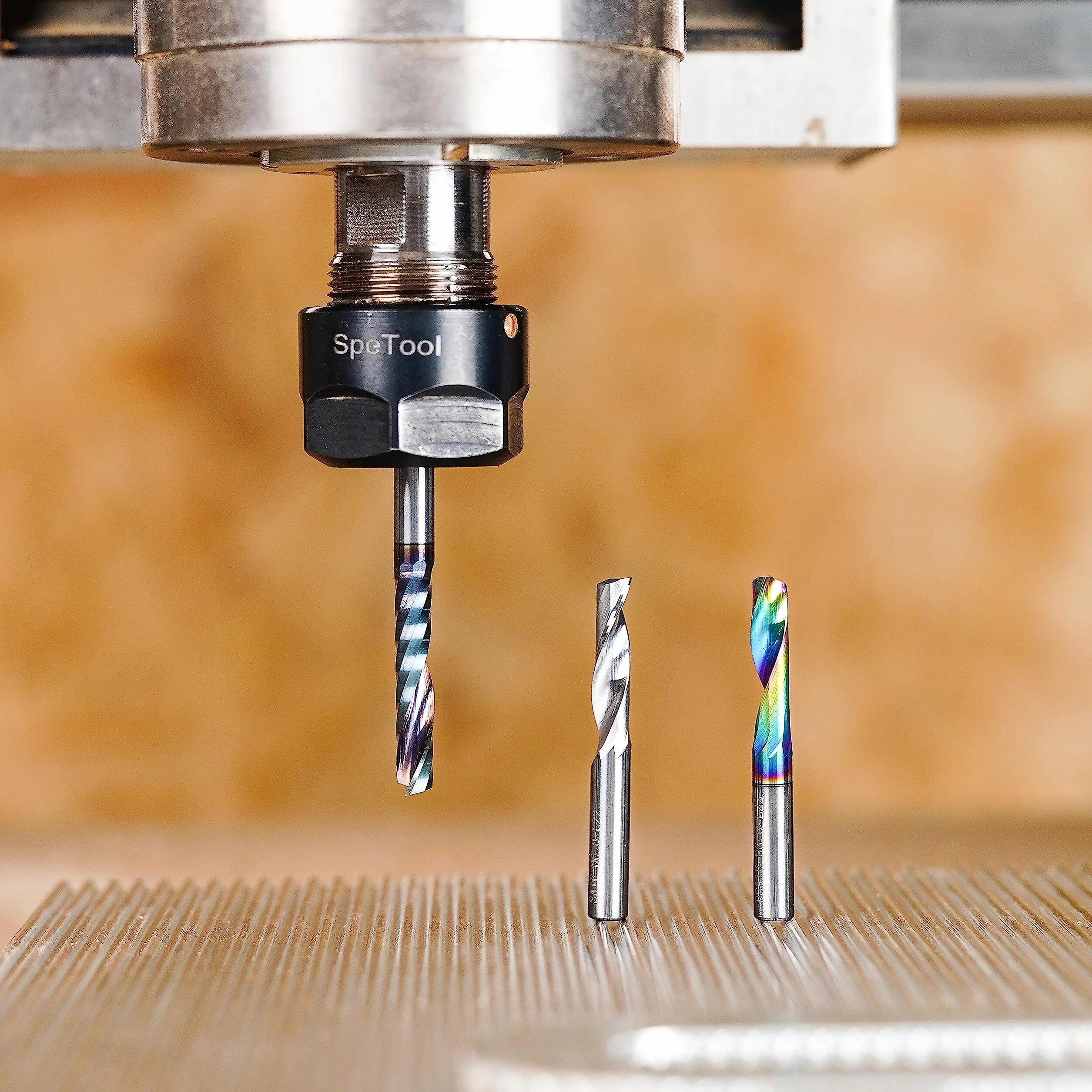 SpeTool Frez aluminiowy 6 mm 22 mm 50 mm do frezarki CNC z twardego metalu