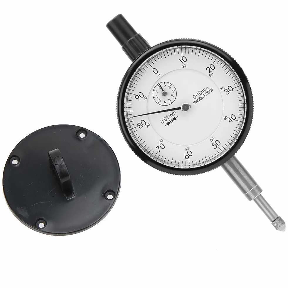 Wskaźnik tarczy, narzędzie pomiarowe, dokładność 0,01 mm, zakres 0-10 mm, wyświetlacz mechaniczny, aluminiowa obudowa