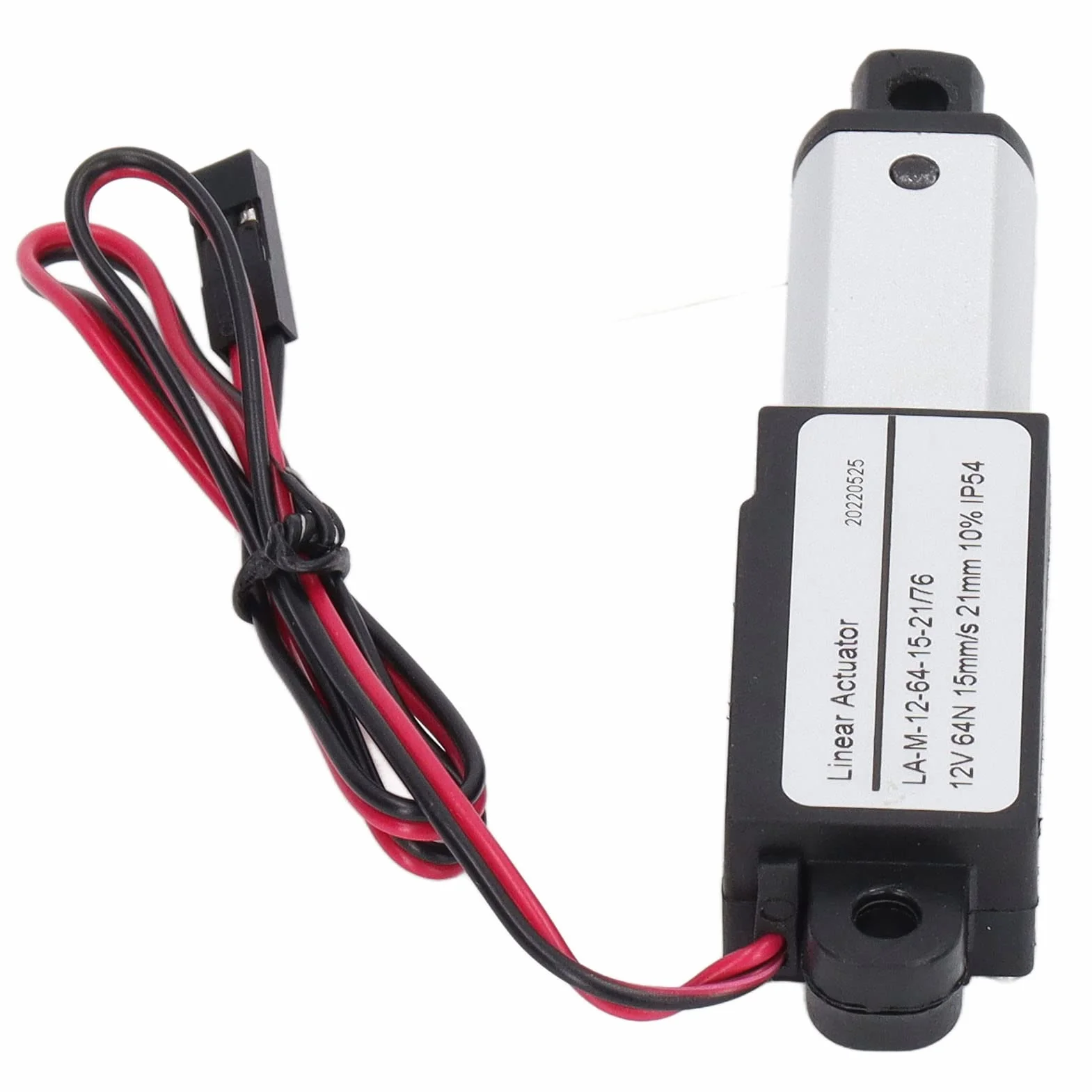 Mini Elektryczny Siłownik Liniowy 12V 64N 15mm/s IP54 21mm