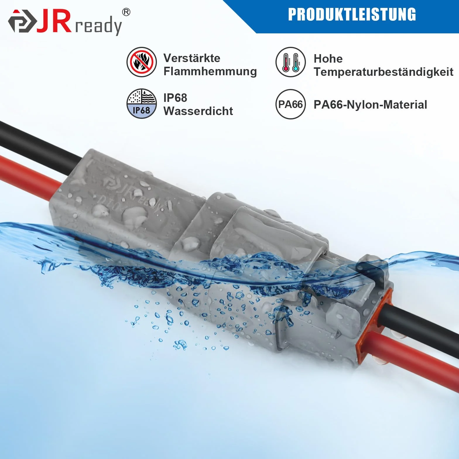 JRready zestaw złączy Deutsch DT 3 pin, wodoodporna wtyczka samochodowa IP68, 14-18 AWG, do auta, ciężarówki, motocykla i łodzi, 6 zestawów