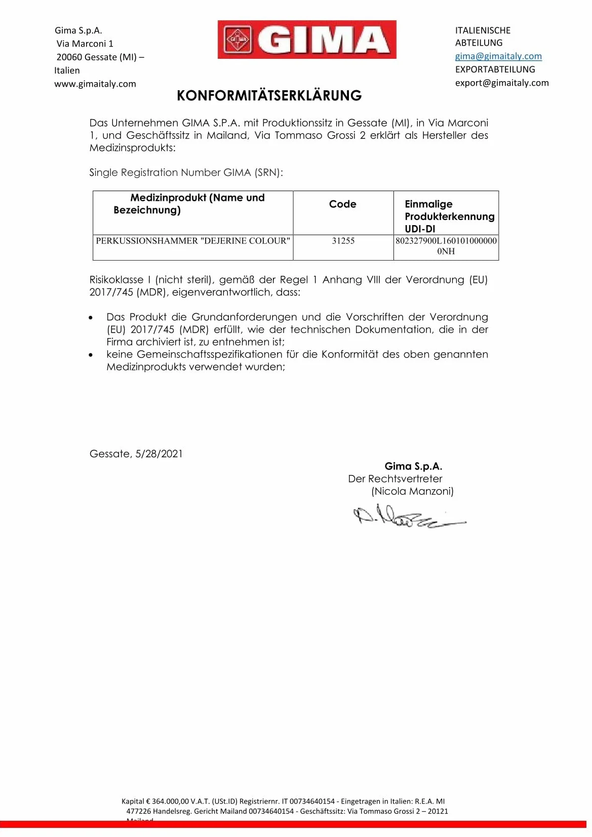 Gima 31255 młotek neurologiczny Dejerina