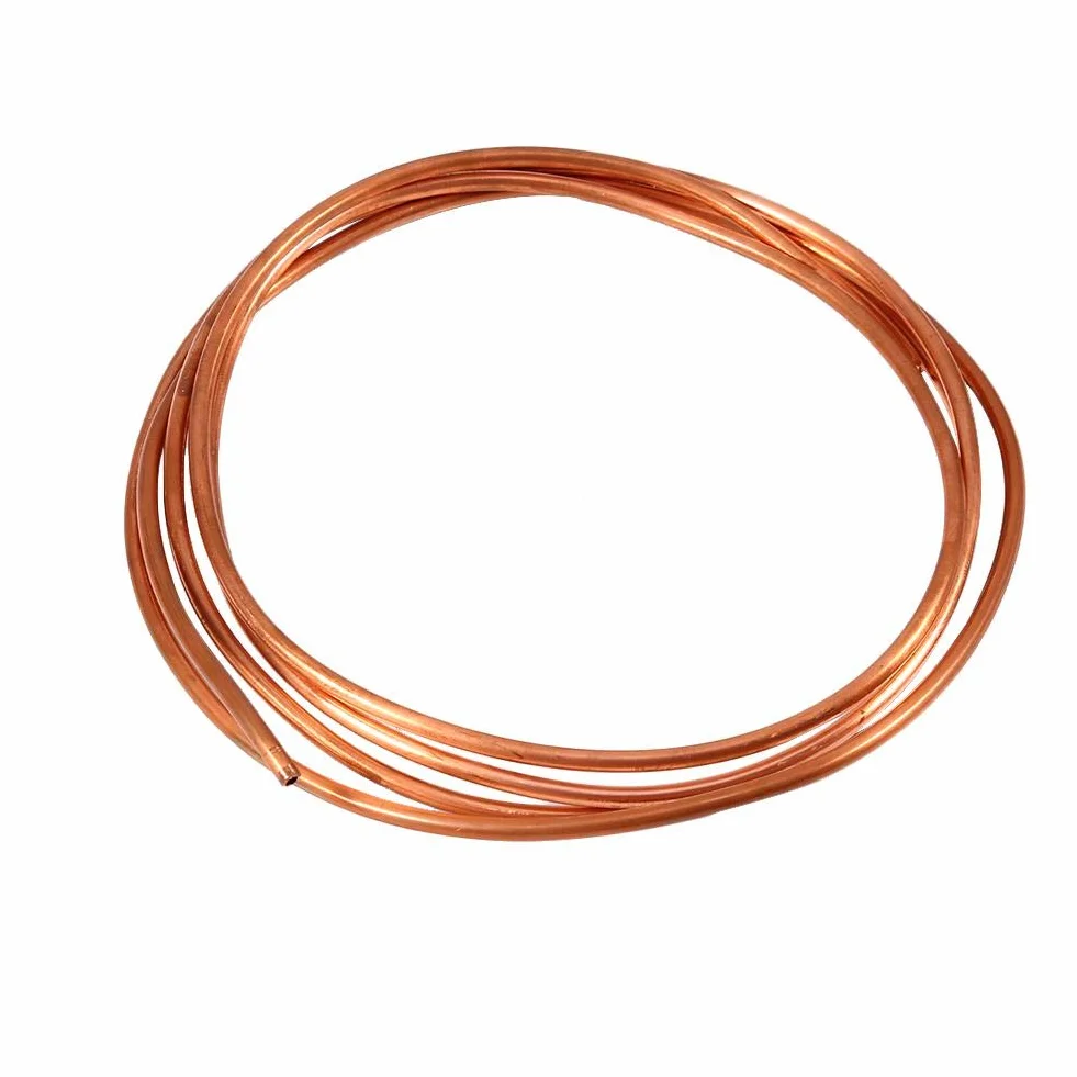 Rura miedziana miękka 2 m średnica zewnętrzna 4 mm x wewnętrzna 3 mm do instalacji chłodzących