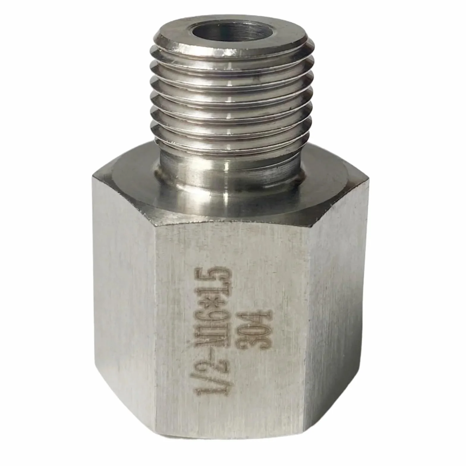 Złącze do rur wysokociśnieniowych ze stali nierdzewnej 304, gwint żeński 1/2" BSPP, gwint męski 1/8"-3/4" BSP