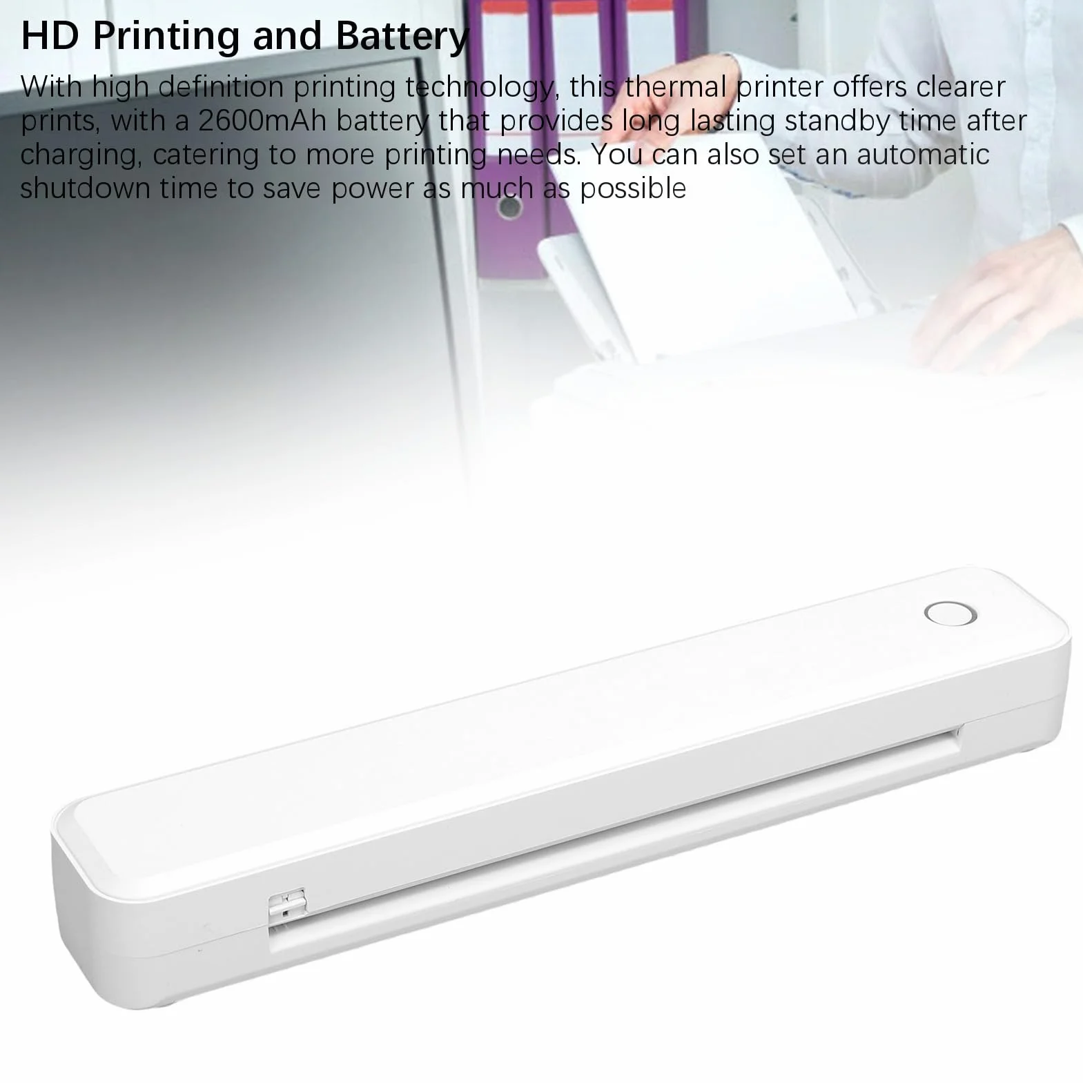 Drukarka Termiczna Przenośna 203DPI A4 A5 USB-C 2600mAh Bezatramentowa