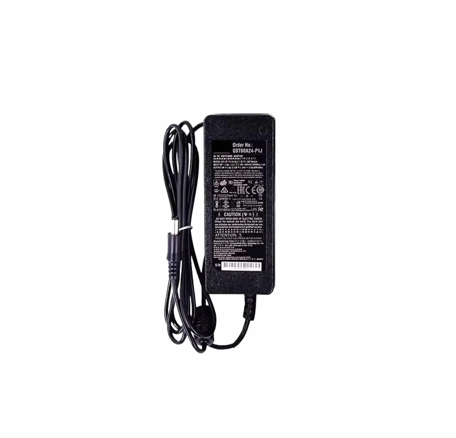 GST60A12-P1J AC-DC 60W 12V 5A Adapter przemysłowy