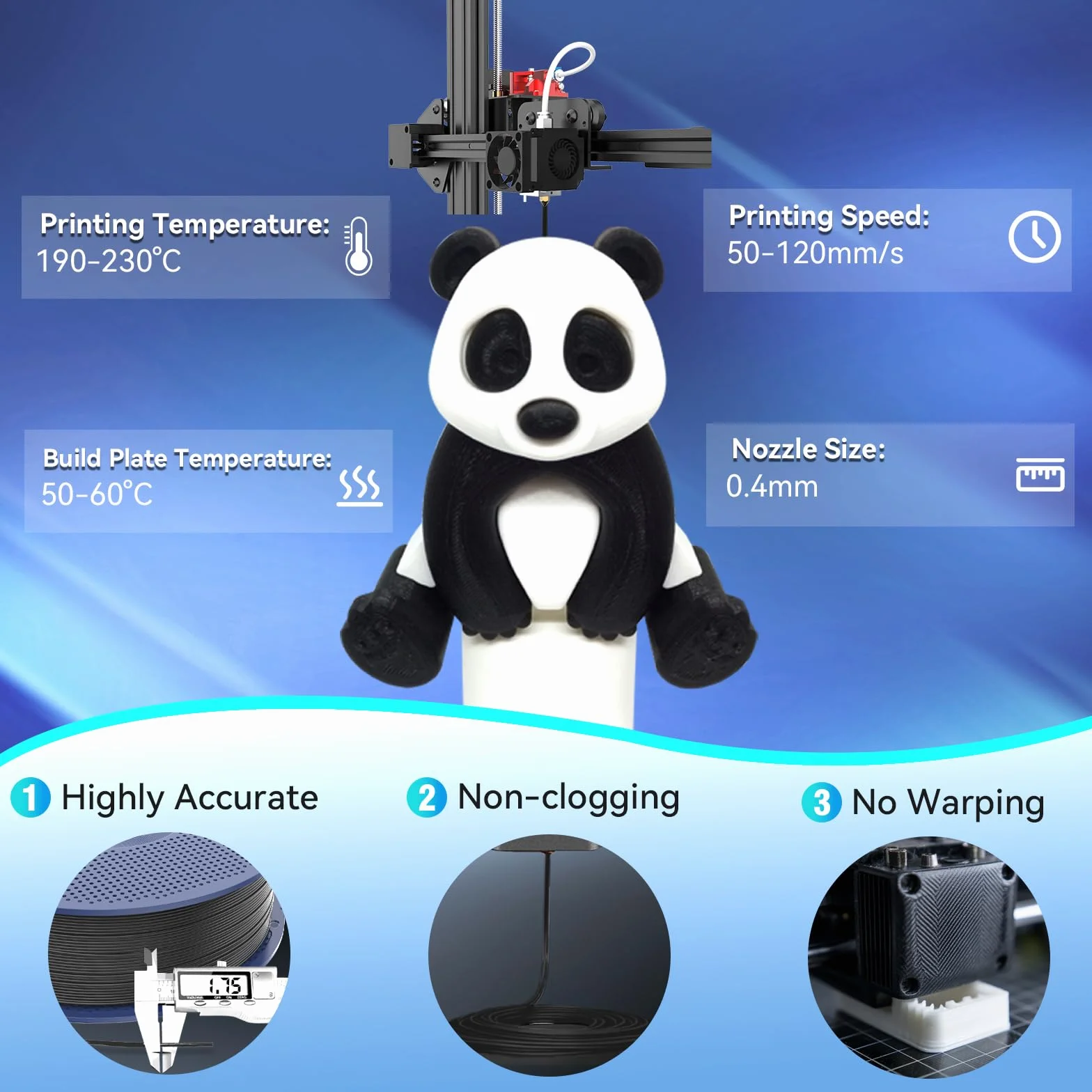SUNLU TPU 3D Printer Filament 1,75mm 95A 1KG elastyczny dokładność wymiarowa +/- 0,03 mm Zielony