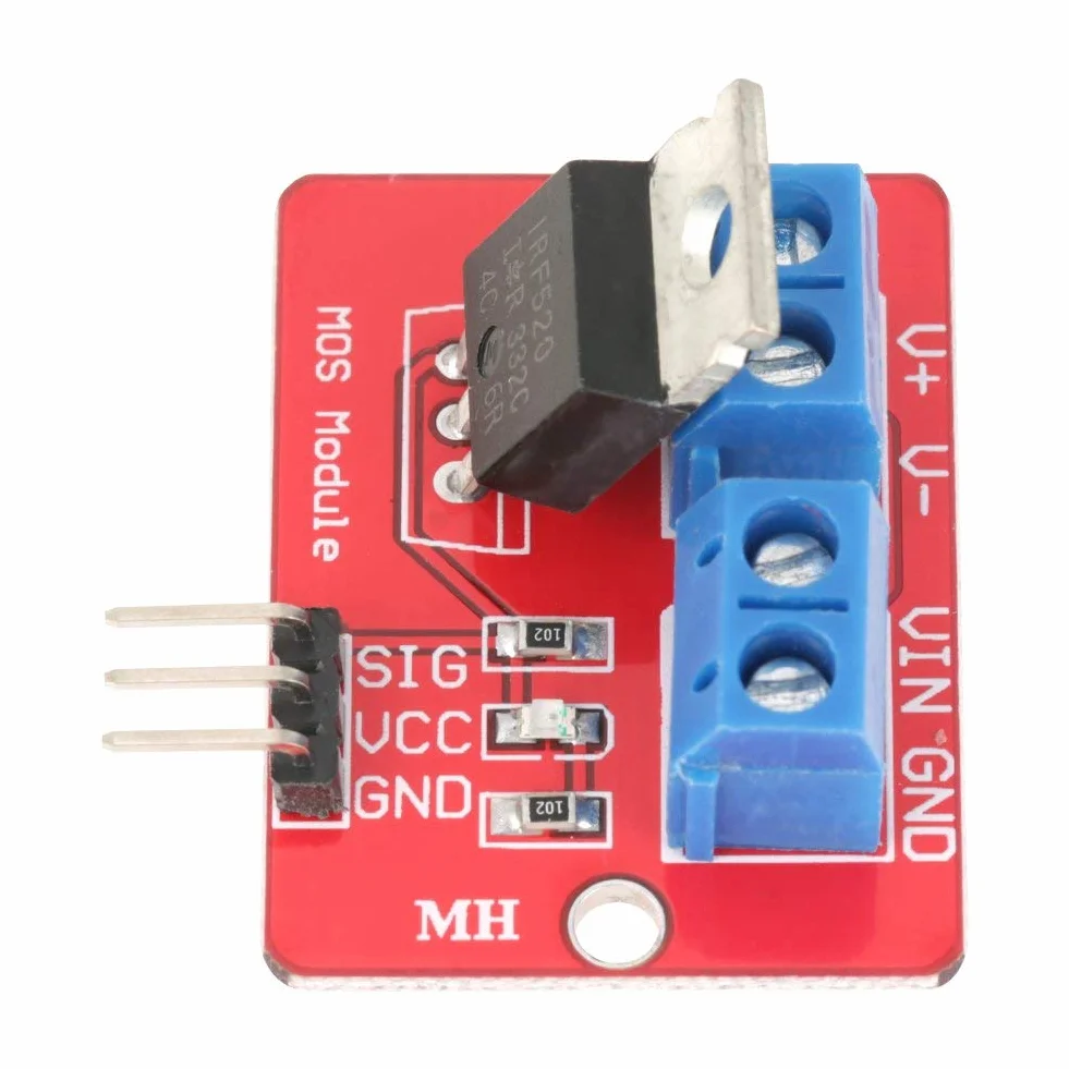 5 Sztuk Moduł Sterownika 3.3 V/5 V IRF520 Moduły Sterownika MOSFET PWM LED Bezstopniowy Silnik ściemniania Bezstopniowa Regulacja Prędkości Płyty Napędowe Wyjście 0-24 V