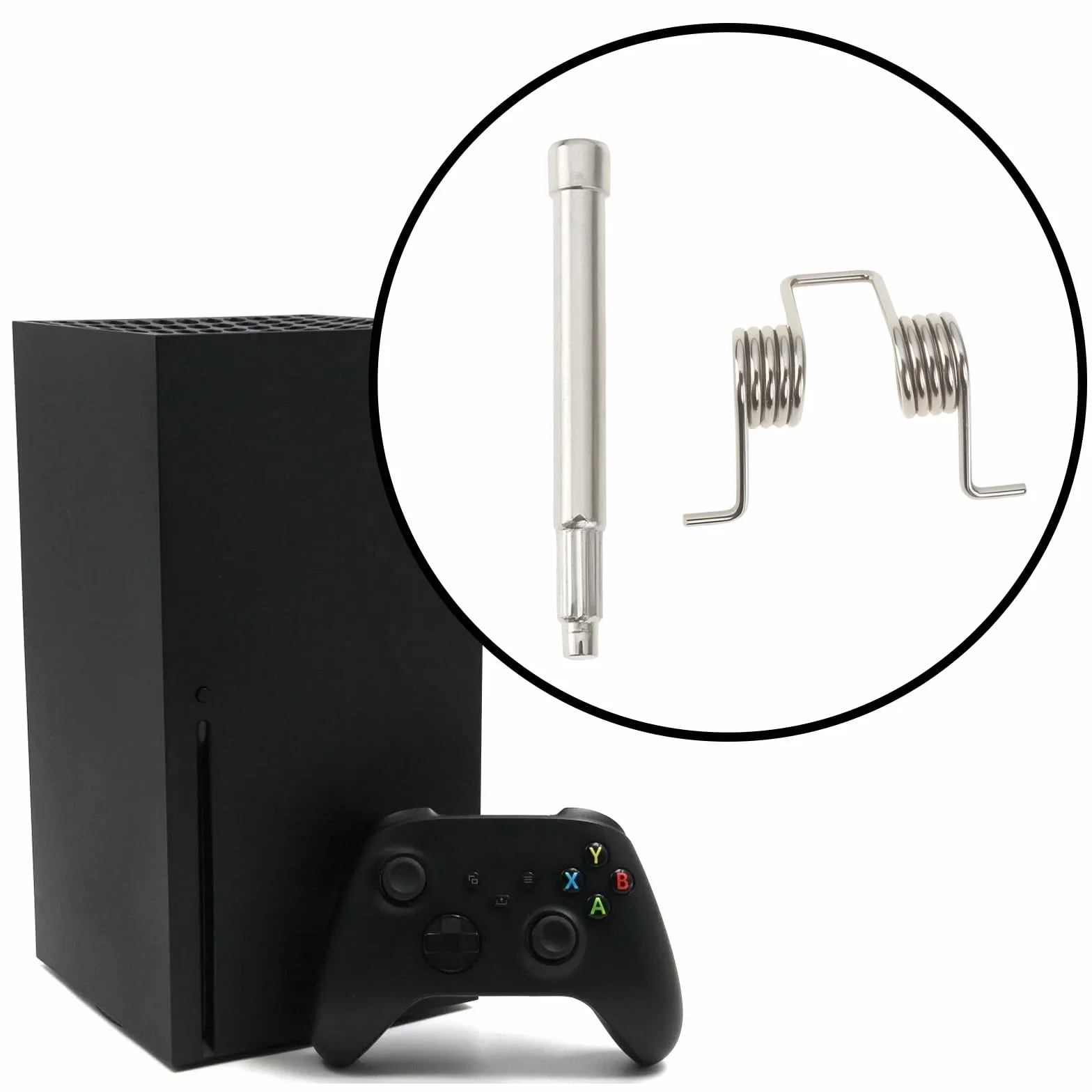 Briny River 2 zestawy sprężyn kontrolera spustu LT RT i metalowy pręt osi pinów kompatybilny z Xbox Series X/S