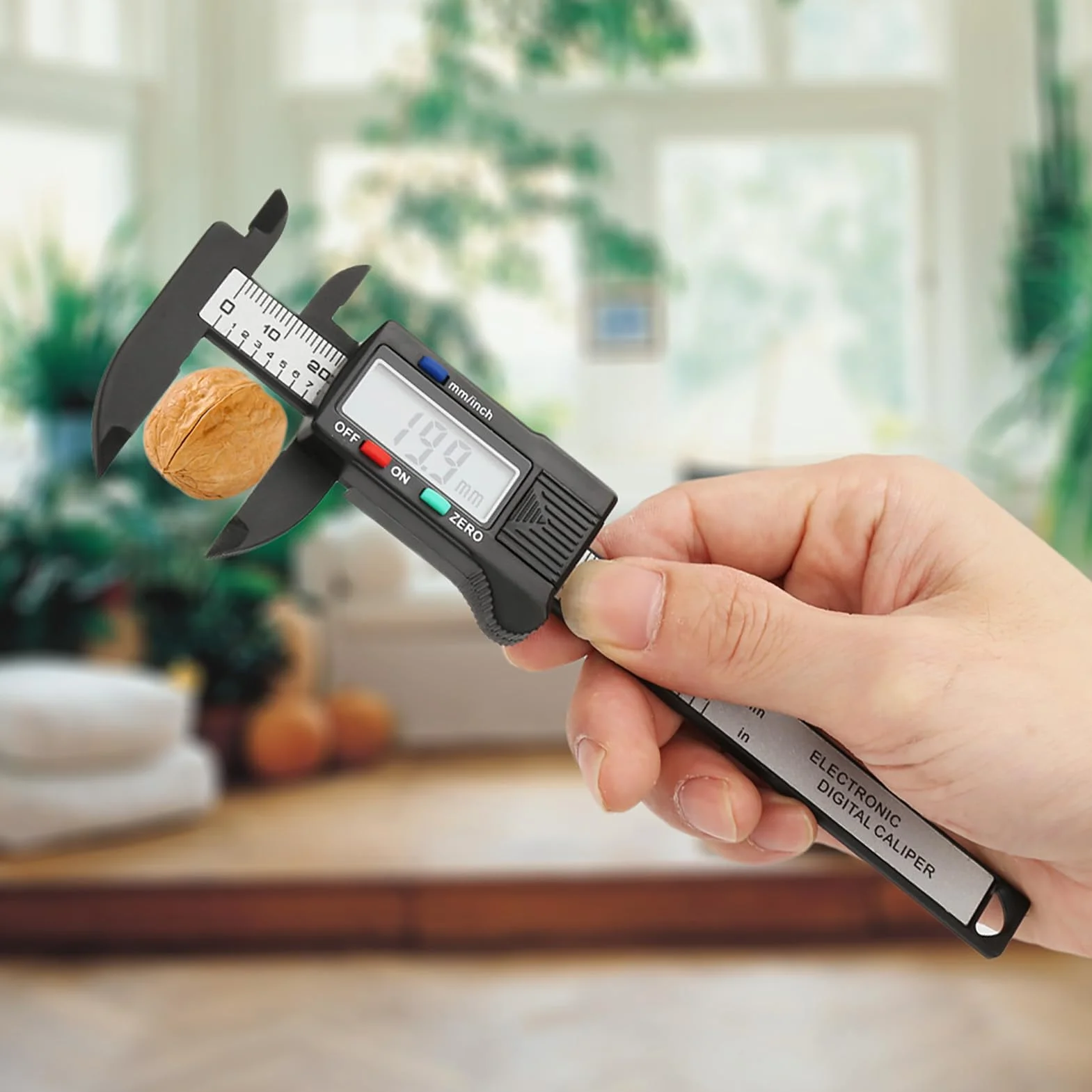 Suwmiarka Cyfrowa 100mm z Włókna Węglowego, Elektroniczna z LCD, Pomiar 0-100mm, Rozdzielczość 0.1mm, Precyzyjna Suwmiarka