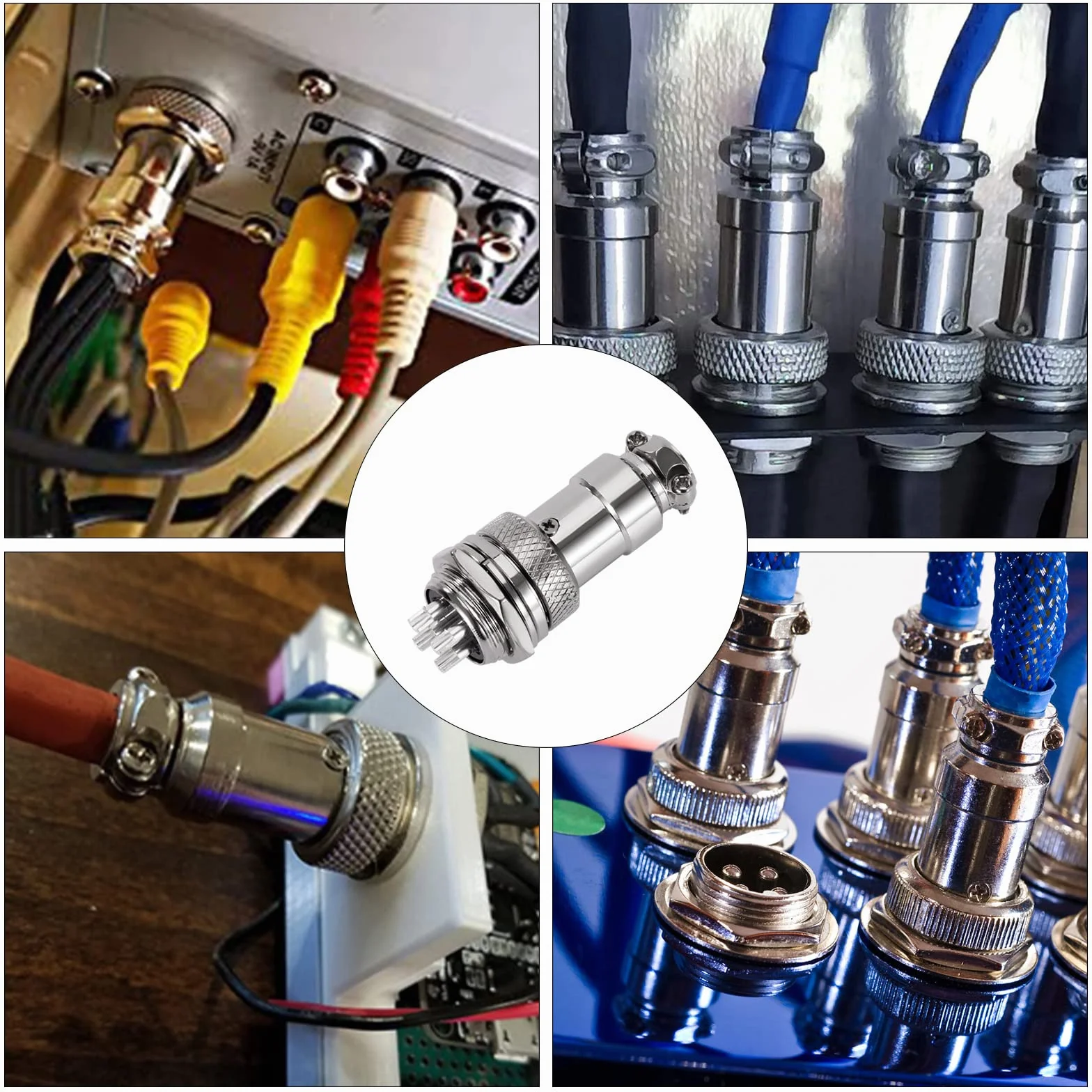 GX16 4-pinowe złącze lotnicze panel metalowy 16 mm żeńskie i męskie 5 par