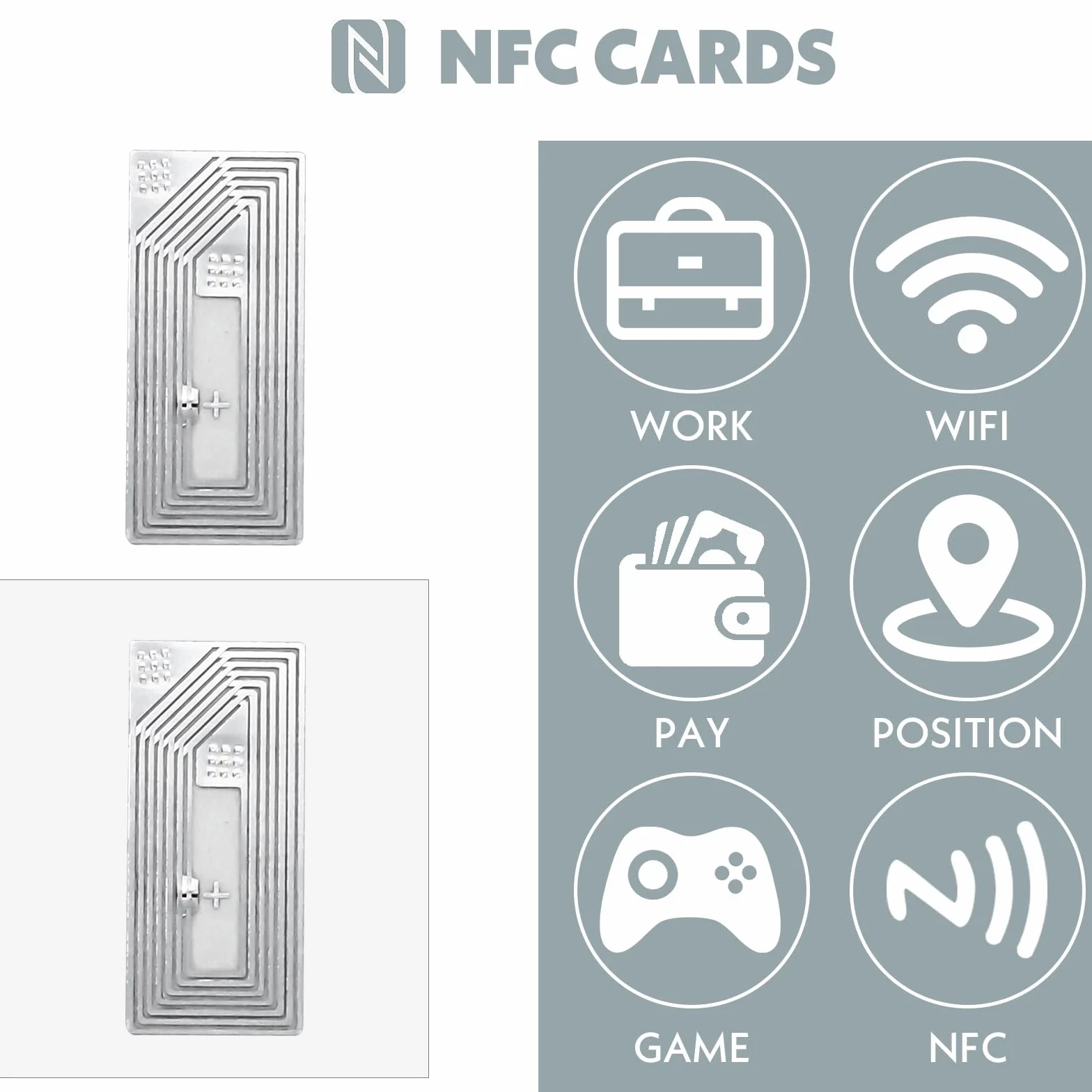 Naklejki NFC NTAG213 50 sztuk pamięć 137 bajtów wielokrotnego zapisu