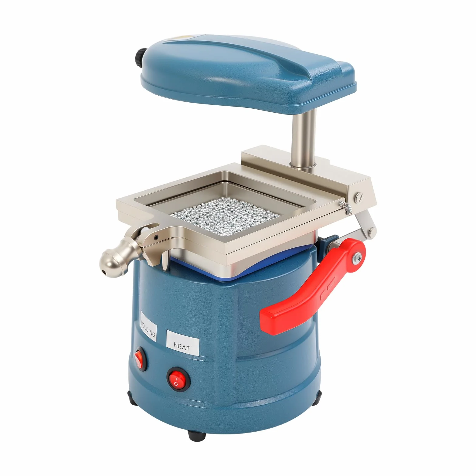 Maszyna do formowania próżniowego dentystycznego, 220 V, 800 W, parametry laboratoryjne, termoformowanie, wyposażenie silnika, regulowany materiał do pielęgnacji zębów części formowanej