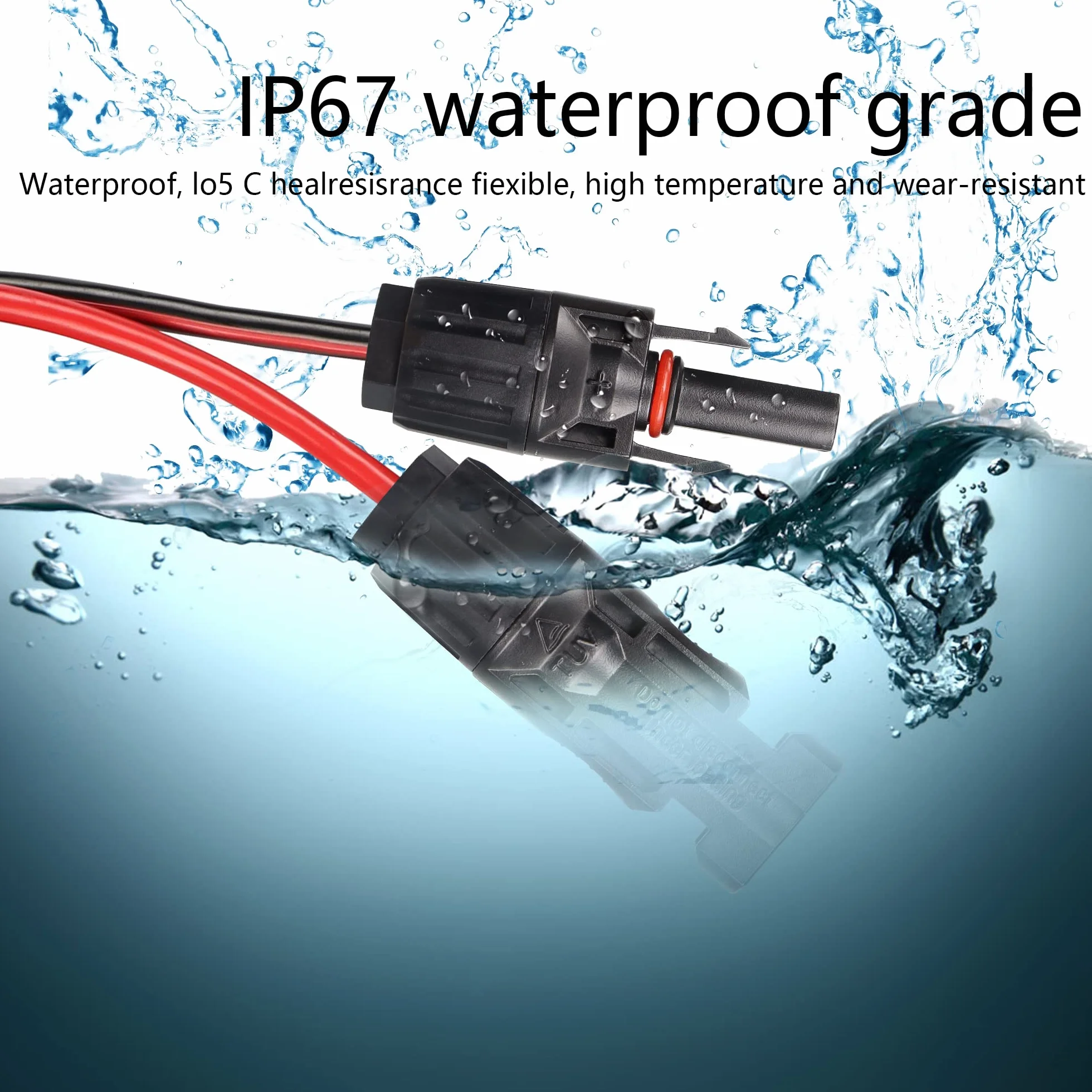Kabel zasilający słoneczny XT60 3mm² 60cm 12AWG do przenośnej stacji zasilania generatora solarnego