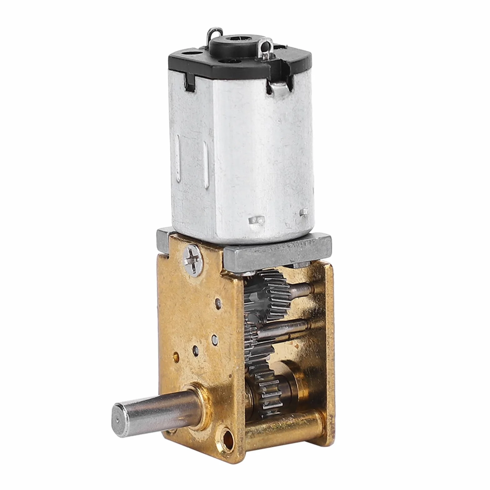 Mini Silnik Skrzyni Biegów, Mikro Silnik Redukcyjny Prądu Stałego Mikro Reduktor Przekładni ślimakowej Szczotka do Samochodu RC Model Robota Zabawka z Silnikiem (DC6V 70RPM)