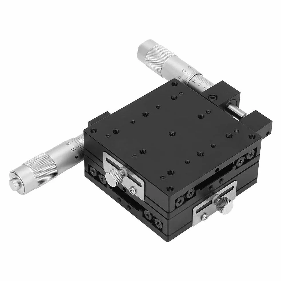 Ręczny etap liniowy 80 x 80 x 40 mm SEMY80-AS Mikrometryczna platforma do przycinania