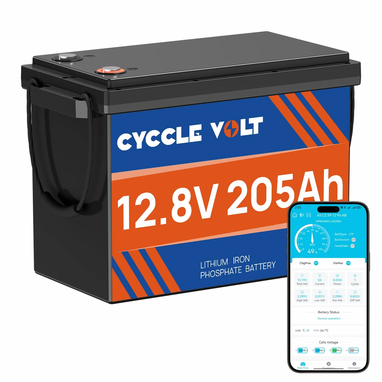 Bateria 12V 200Ah LiFePO4, bateria litowa 200A Bluetooth BMS z 8000+ cykli, maksymalna moc 2560W, idealna do kamperów, silników trollingowych, magazynowania energii w domu