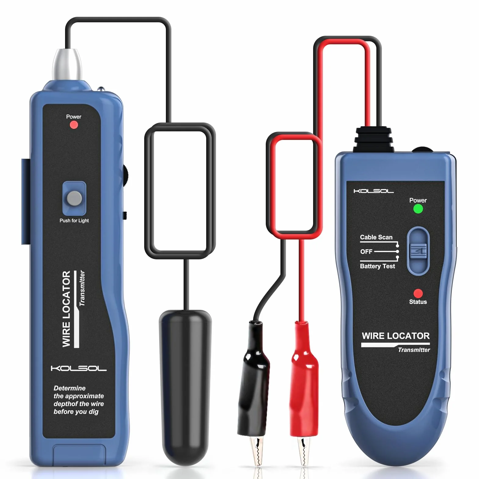 Podziemny poszukiwacz kabli F02 Pro 1100 mAh