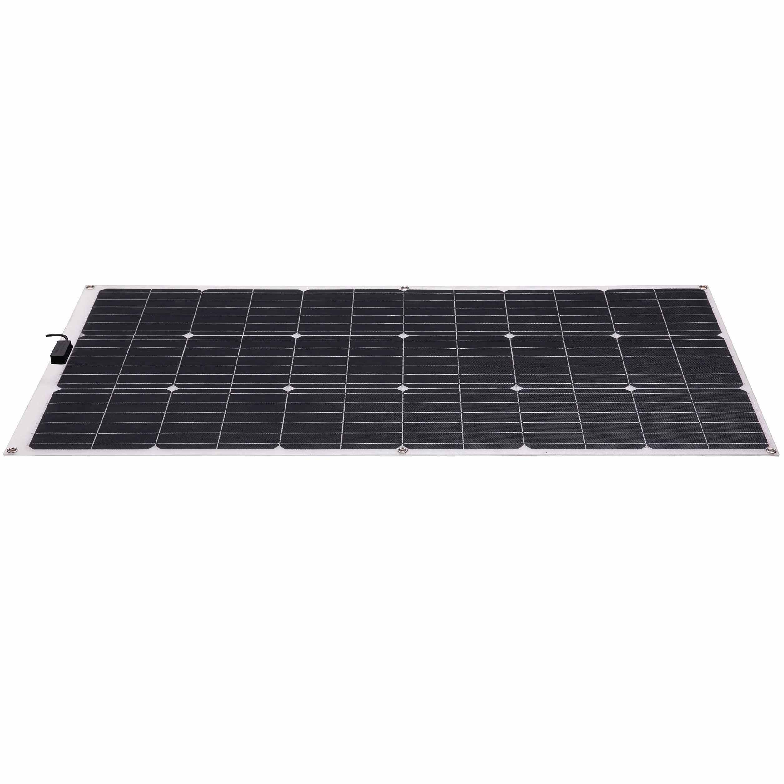 Technaxx Elastyczny panel słoneczny 100 W – łatwy montaż i idealny na kemping, do przyczepy kempingowej, łodzi, altany, balkonu itp. – monokrystaliczny panel słoneczny TX-208