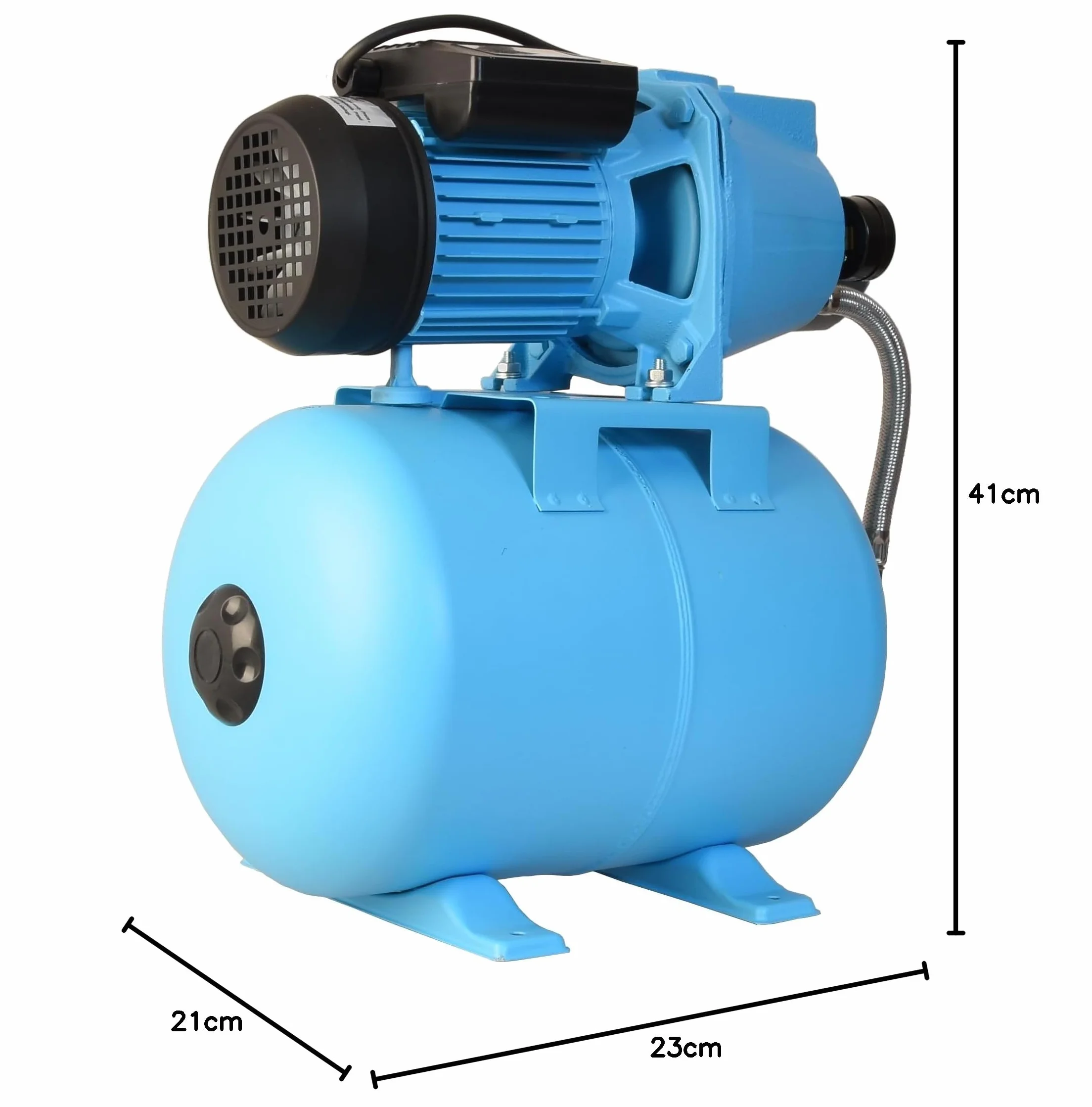 Hydrofor do Wody 24L ZESTAW HYDROFOROWY Pompa Hydroforowa SET 100S (750 W, 3000 l/h, max. podnoszenie 42 m) Zbiornik Przeponowy 24 Litry Osprzęt MOCNY WYDAJNY KOMPLETNY