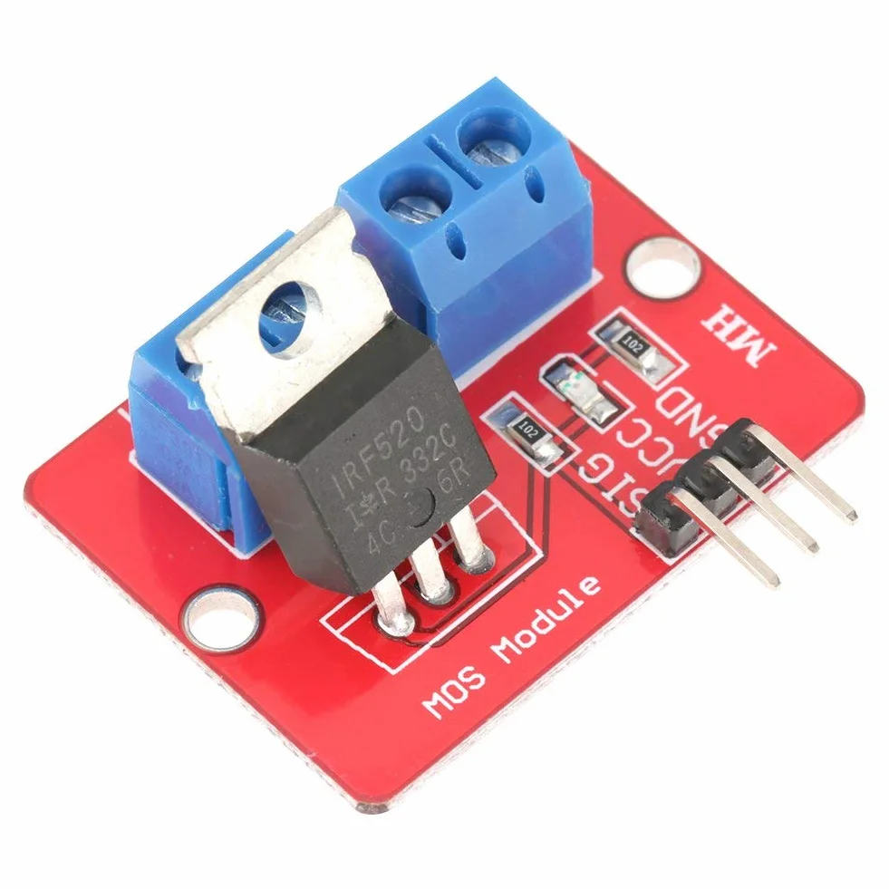 5 Sztuk Moduł Sterownika 3.3 V/5 V IRF520 Moduły Sterownika MOSFET PWM LED Bezstopniowy Silnik ściemniania Bezstopniowa Regulacja Prędkości Płyty Napędowe Wyjście 0-24 V