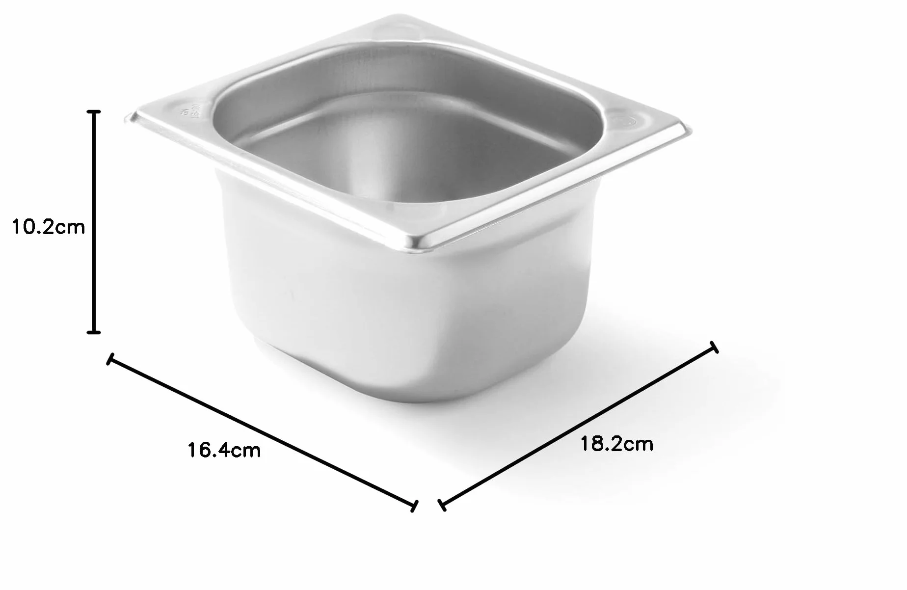 HENDI Pojemnik GN1/6 ze stali nierdzewnej 1,6L 176x162x100mm odporny na temp. -40°C do 250°C