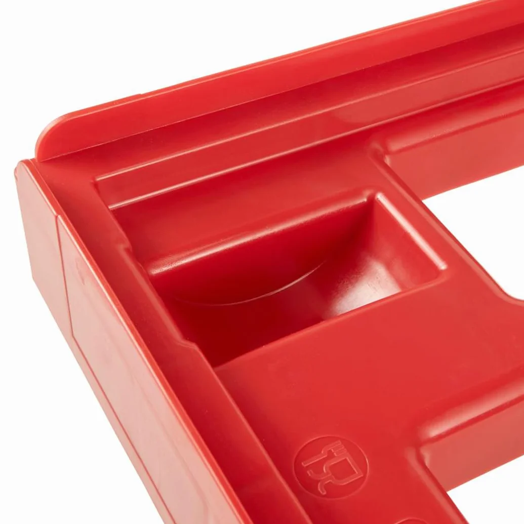 keeeper Transportroller für Transportboxen- und Körbe, Tragkraft bis 300 kg, 61 x 41 x 19 cm, Rolf, Rot