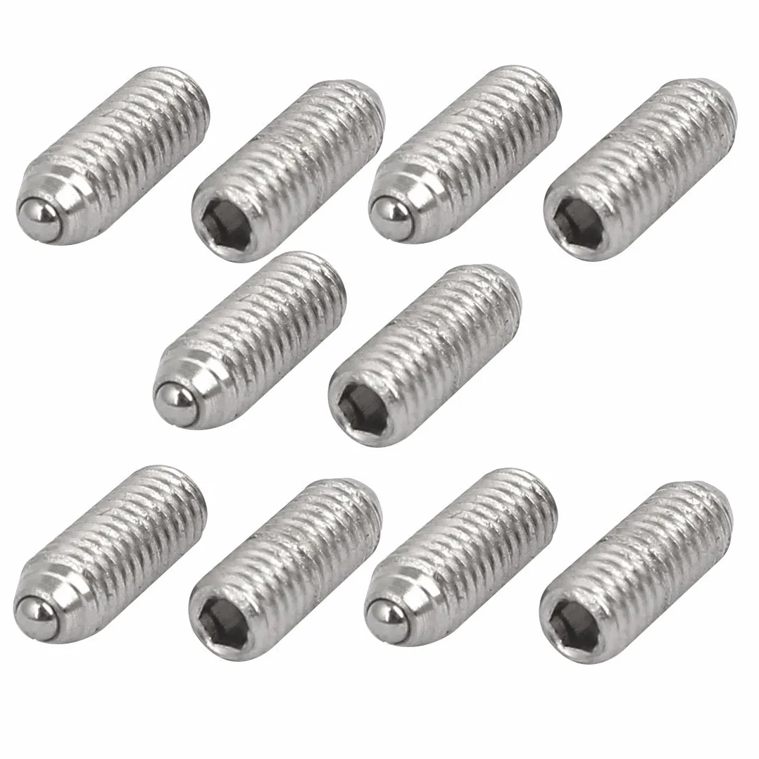 Sourcingmap M3 x 8 mm 304 stal nierdzewna sprężyna z gniazdem sześciokątnym zestaw śrub 10 szt
