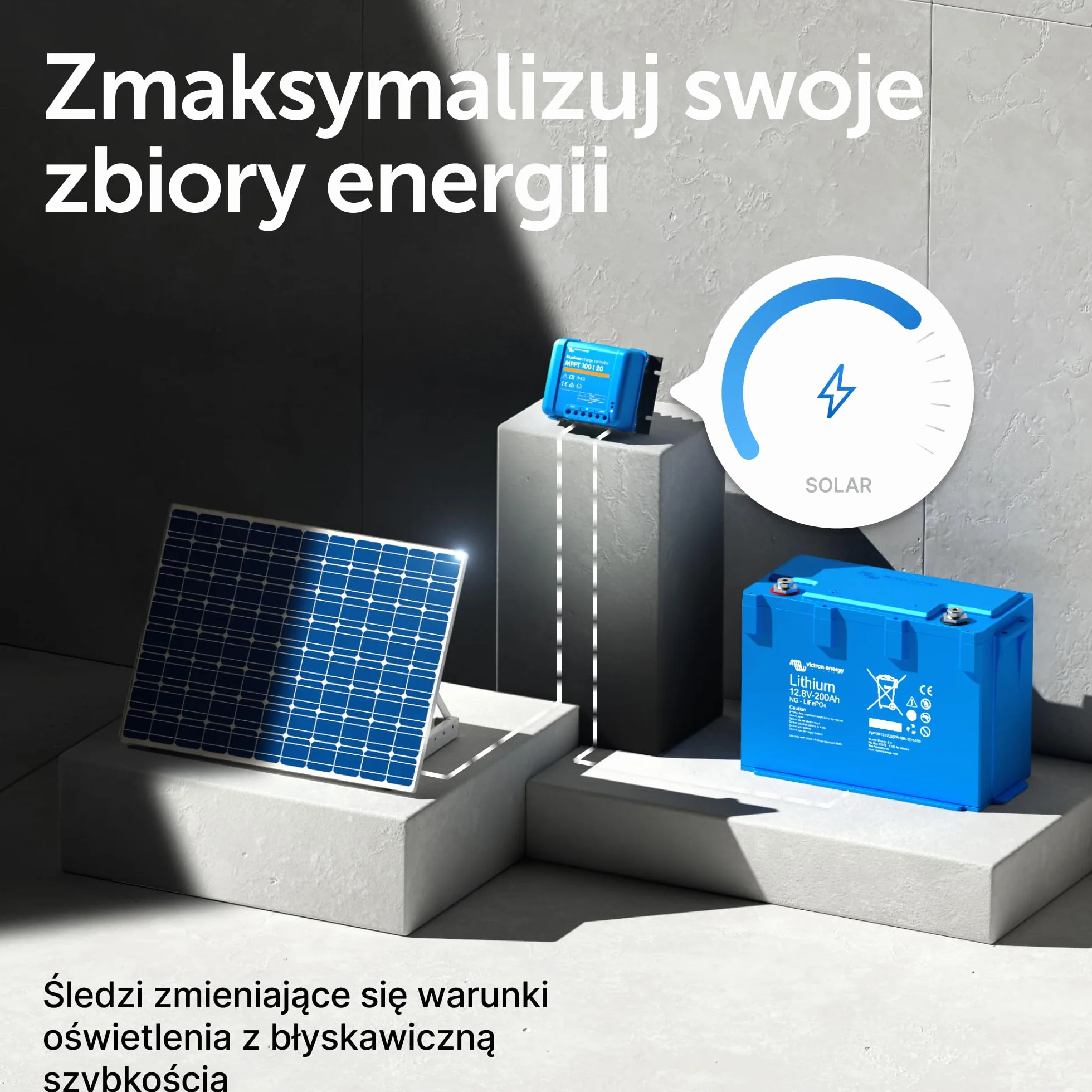 Victron Energy BlueSolar MPPT 100V 20A 48-Volt Kontroler Ładowania Słonecznego