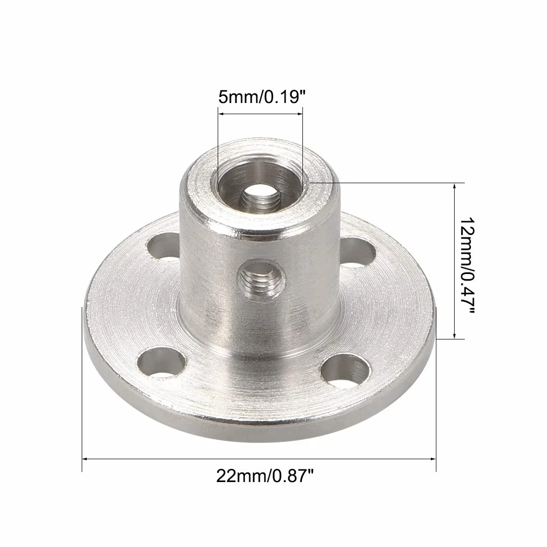 sourcing map sztywny kołnierz sprzęgło wałowe 5 mm Ø wewnętrzna H12*D10