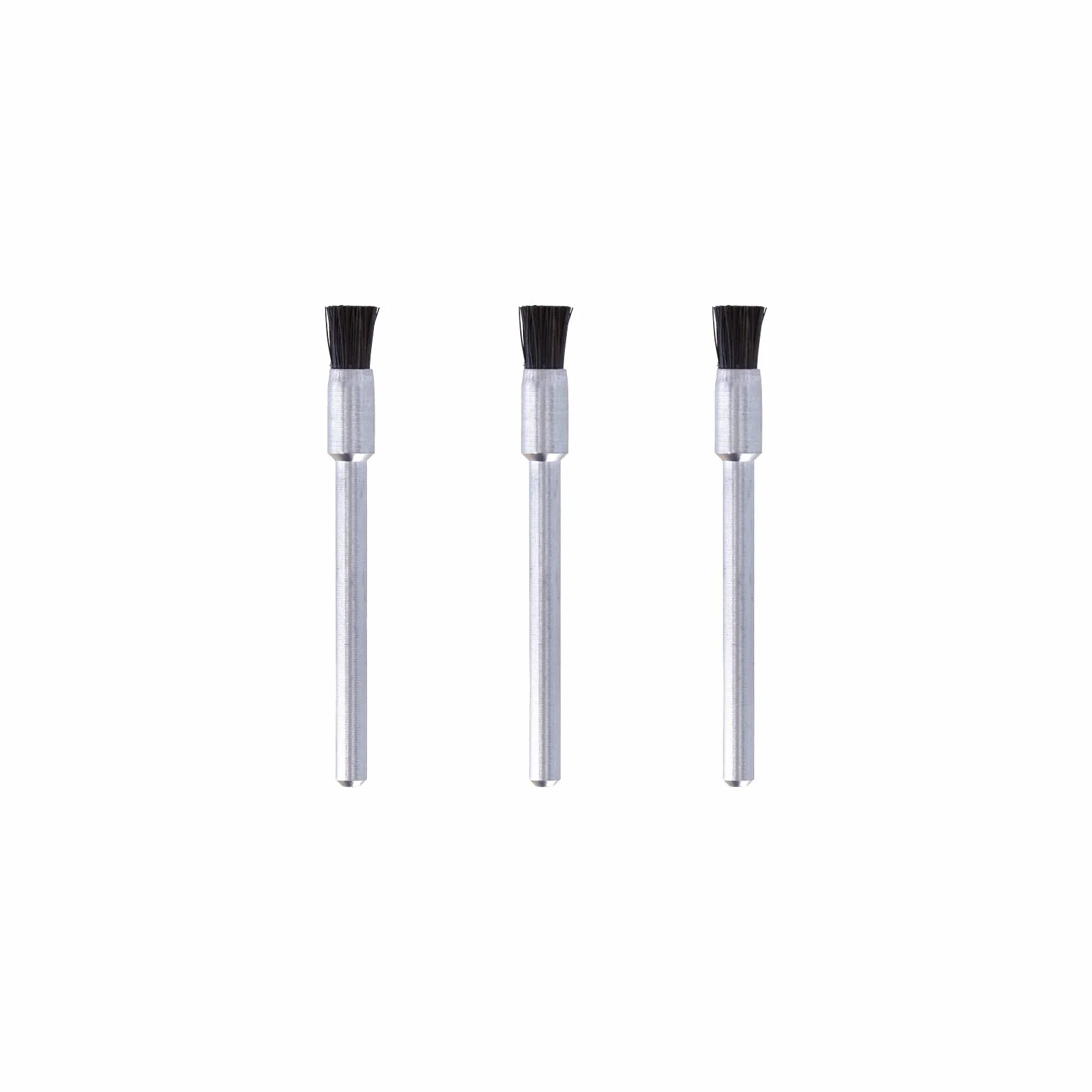 Dremel 405 szczotka z włosia, zestaw akcesoriów: 3 szczotki (3,2 mm) do czyszczenia płaskich powierzchni lub rowków w materiałach z tworzyw sztucznych lub stali