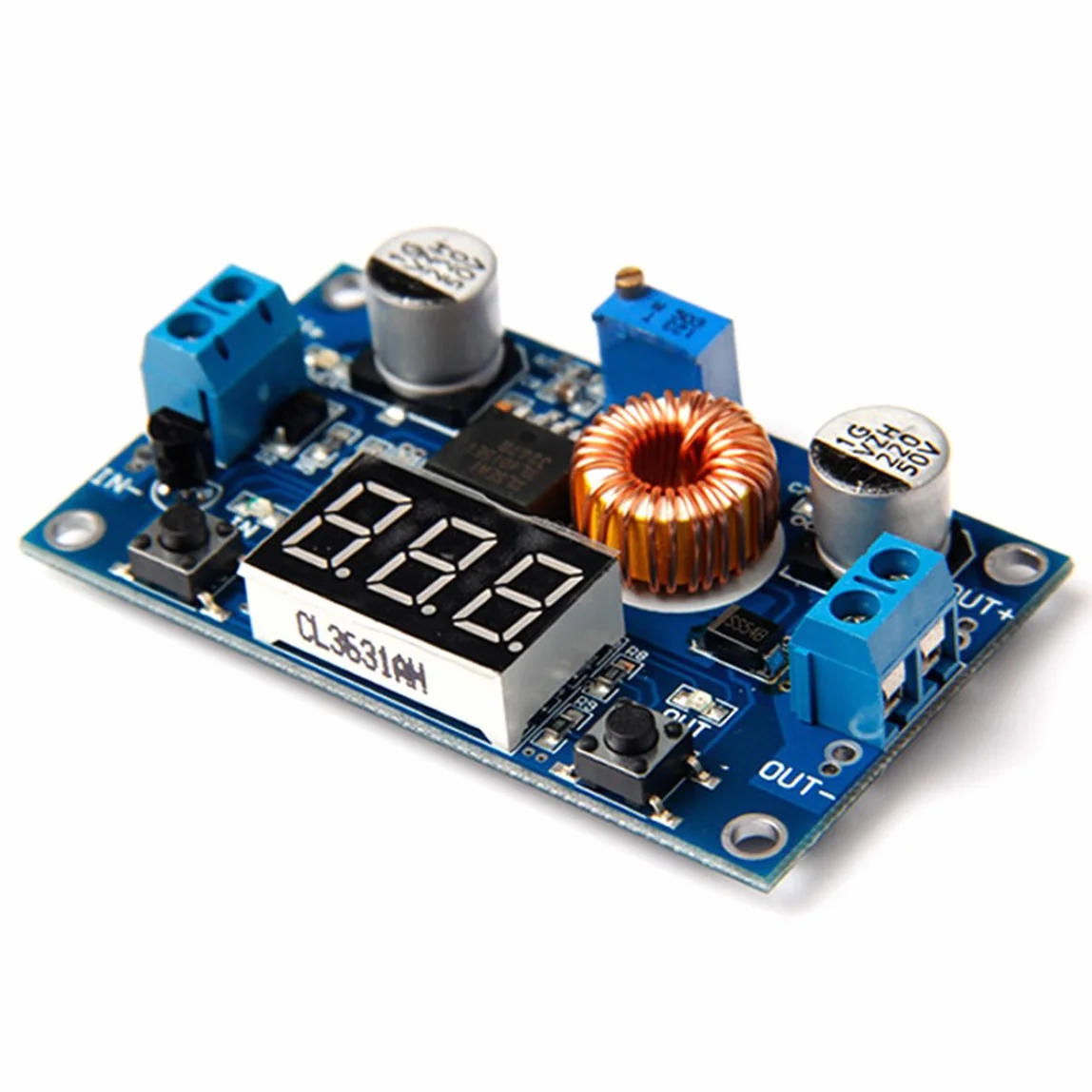 Moduł zasilania DC-DC Step Down 4V-38V do 1,25V-36V 5A woltomierz regulowany