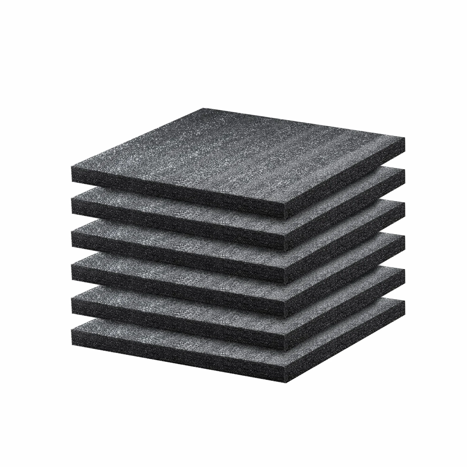 Pianka wielowarstwowa, 6 sztuk, 400 x 300 x 30 mm, Shadow Foam, cięcie i ściąganie, możliwość regulacji, wkładka do aparatu, walizki na narzędzia, wózek narzędziowy, czarna