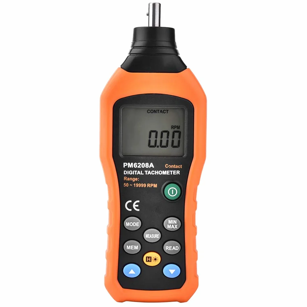 PEAKMETER PM6208A Obrotomierz cyfrowy z podświetleniem LCD, Ręczny tester prędkości