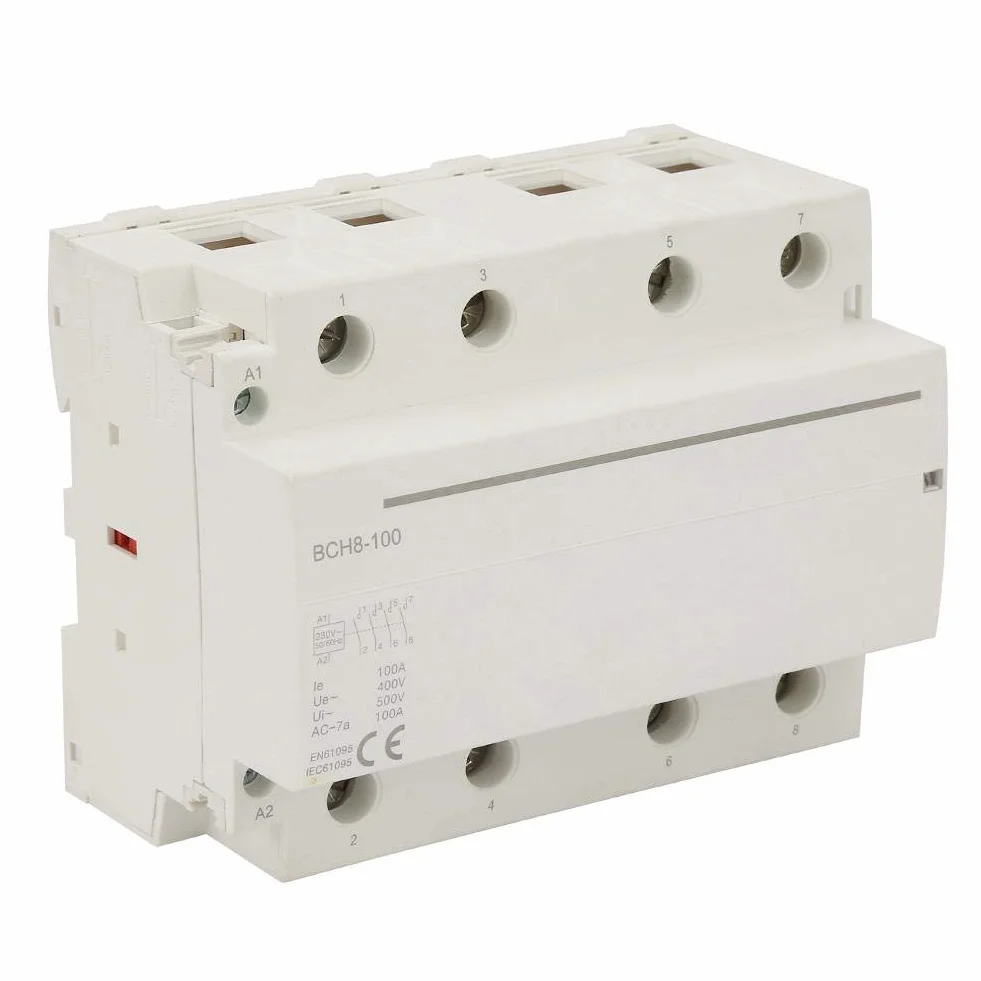 Stycznik prądu przemiennego 4P 4NC 100A 50/60Hz Stycznik prądu zmiennego do użytku domowego na szynę DIN Niskie zużycie energii (AC230V)