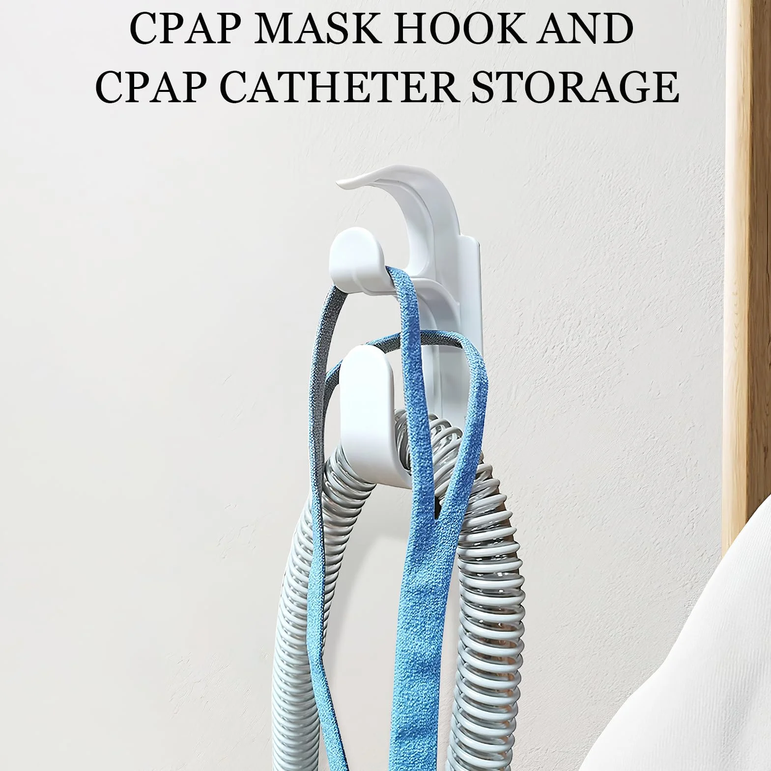 2 szt. Uchwyt na wąż CPAP, uchwyt do aparatu oddechowego CPAP, stabilny i nieplączący się, system zawieszenia maski CPAP, akcesoria poprawiające komfort snu