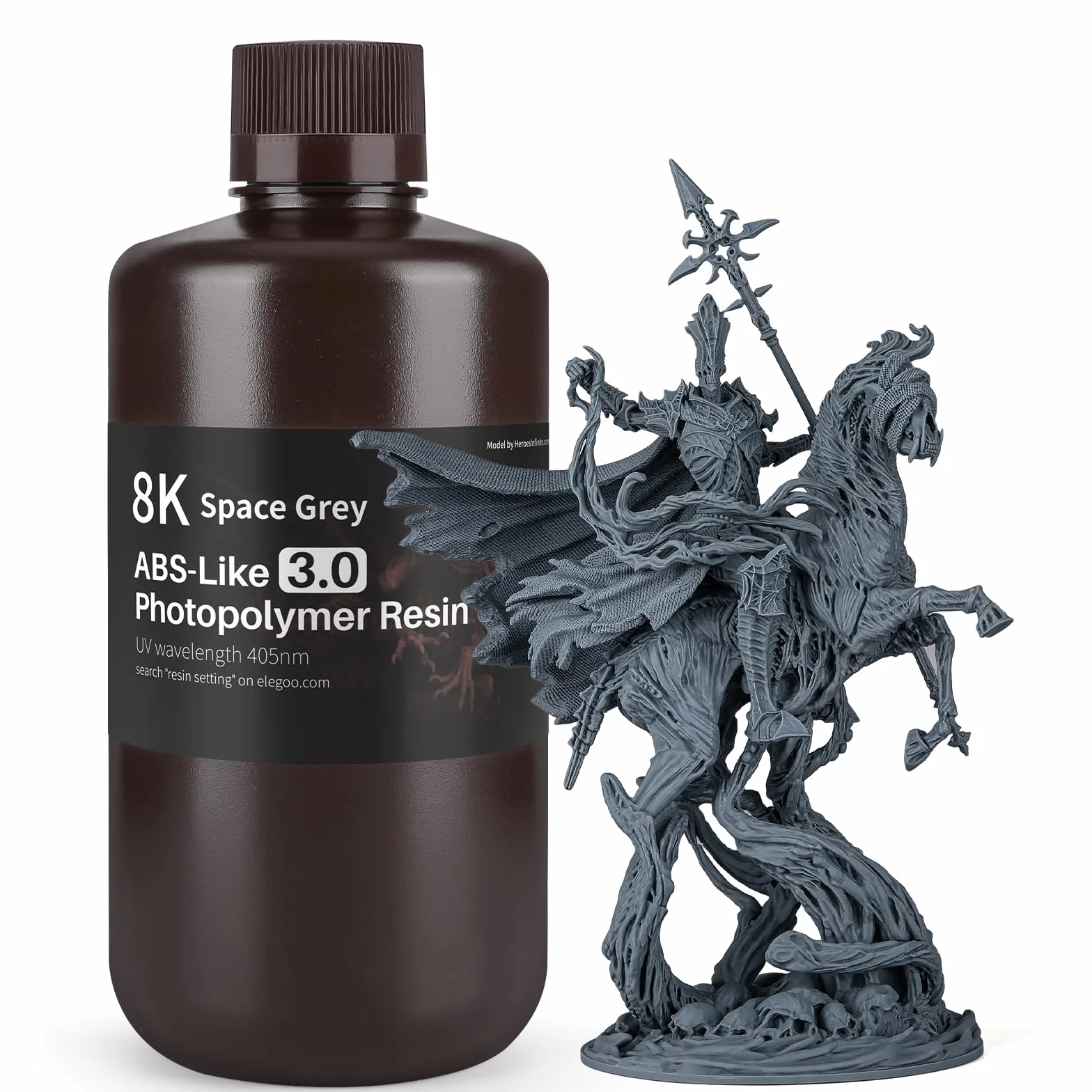 ELEGOO 8K ABS-Like Resin 3.0, żywica fotopolimerowa UV szary 1000g
