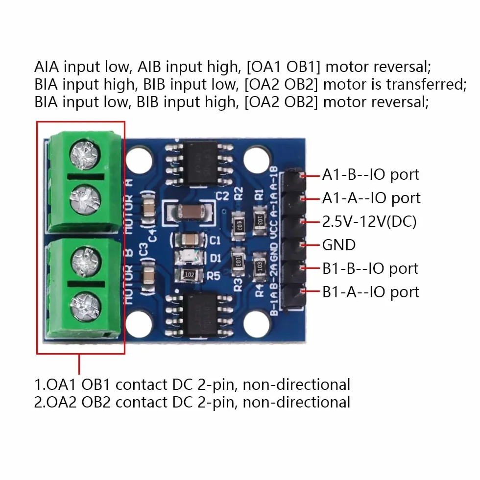 DollaTek Modu? sterownika silnika nap?dzanego silnikiem dwudrogowym do 2-kana?owego modu?u sterownika silnika Arduino
