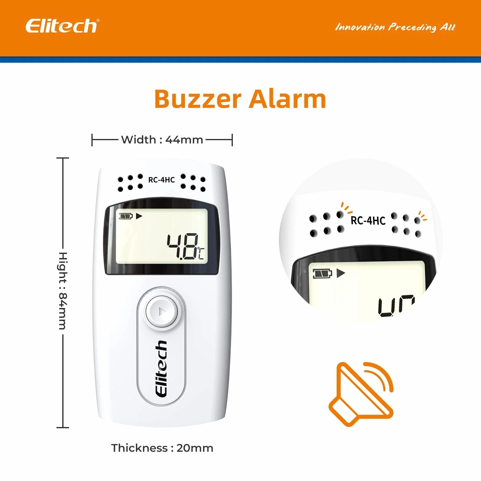 Elitech RC-4HC mini rejestrator danych z czujnikiem 16000 punktów 5 szt.