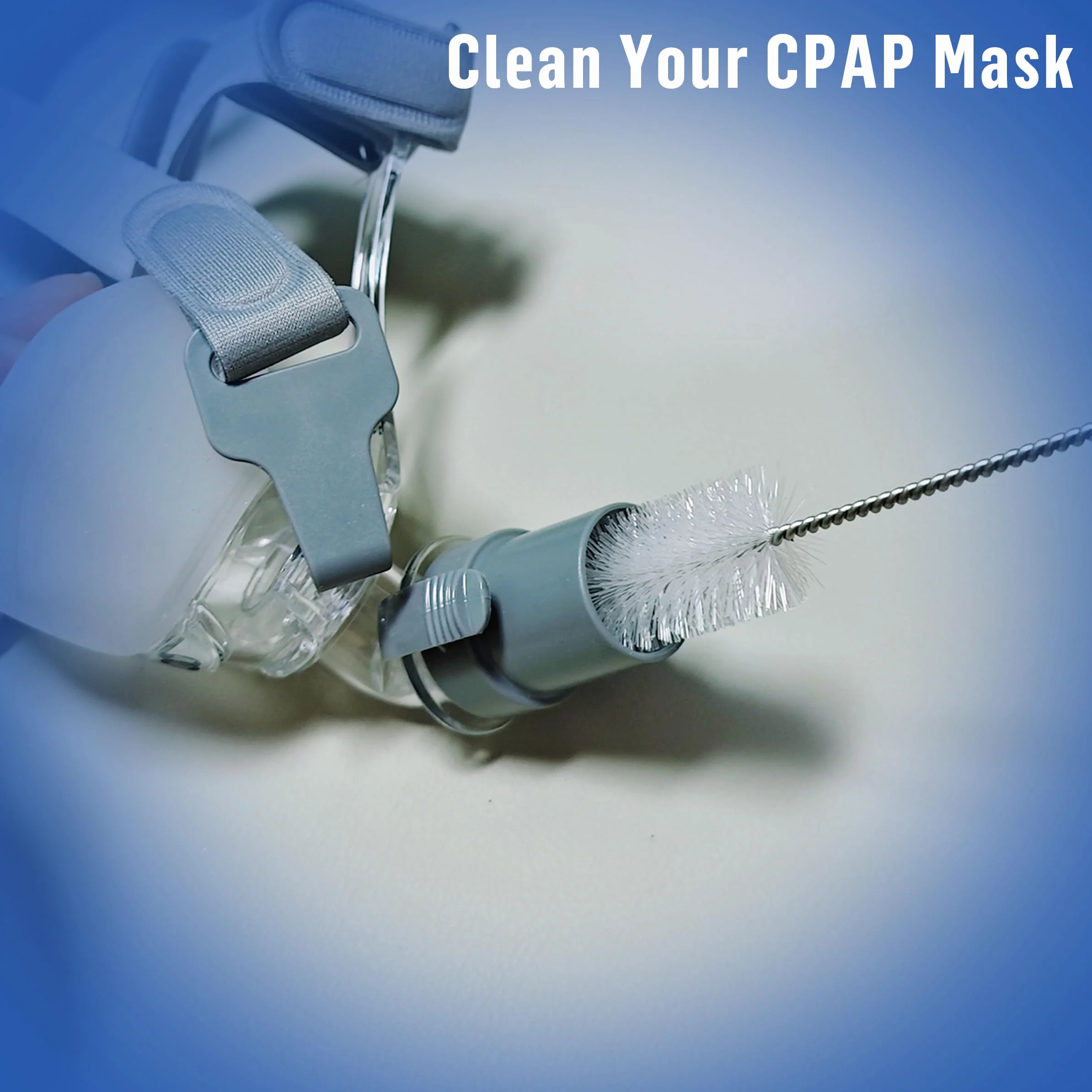 cpap szczotka do czyszczenia węża 8 w 1, 2 szt., szczotka do rur CPAP / akcesoria (niebieska)