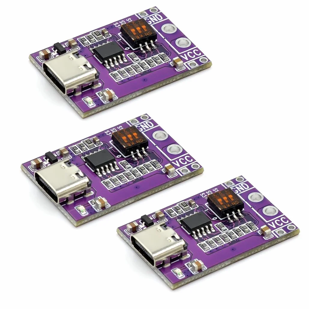 Hailege 3 szt. PD/QC/AFC szybkie ładowanie Decoy Trigger Board USB C 5-20 V stałe napięcie